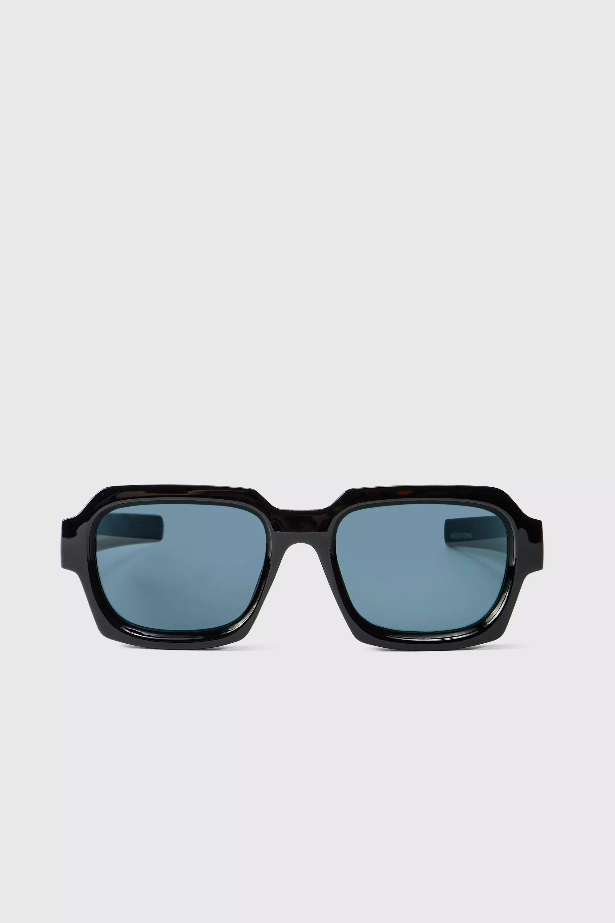 Lunettes de soleil noires rectangulaires, Black autre image