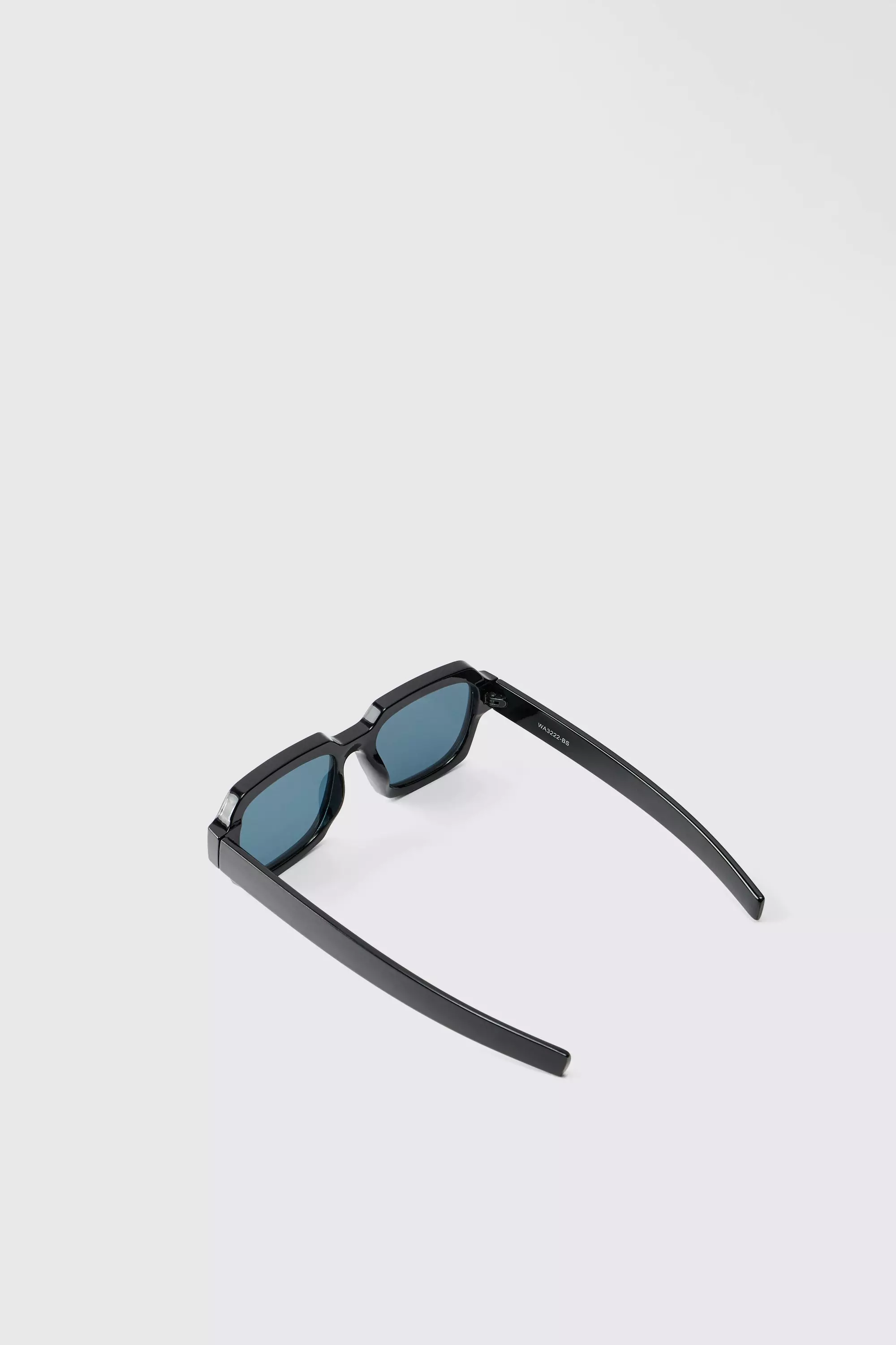 Lunettes de soleil noires rectangulaires, Black autre image