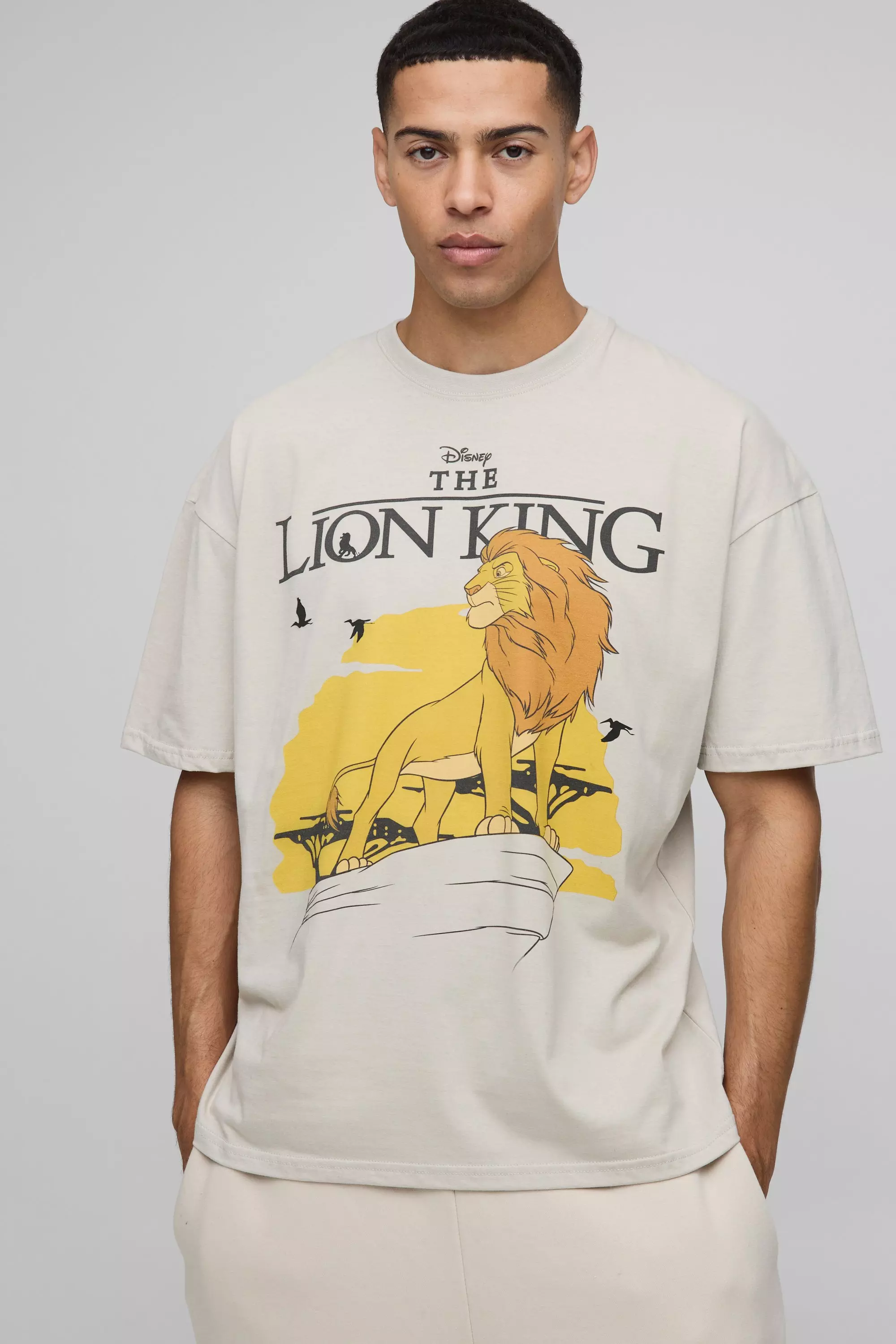 Oversized Disney The Lion King License T-Shirt Stone