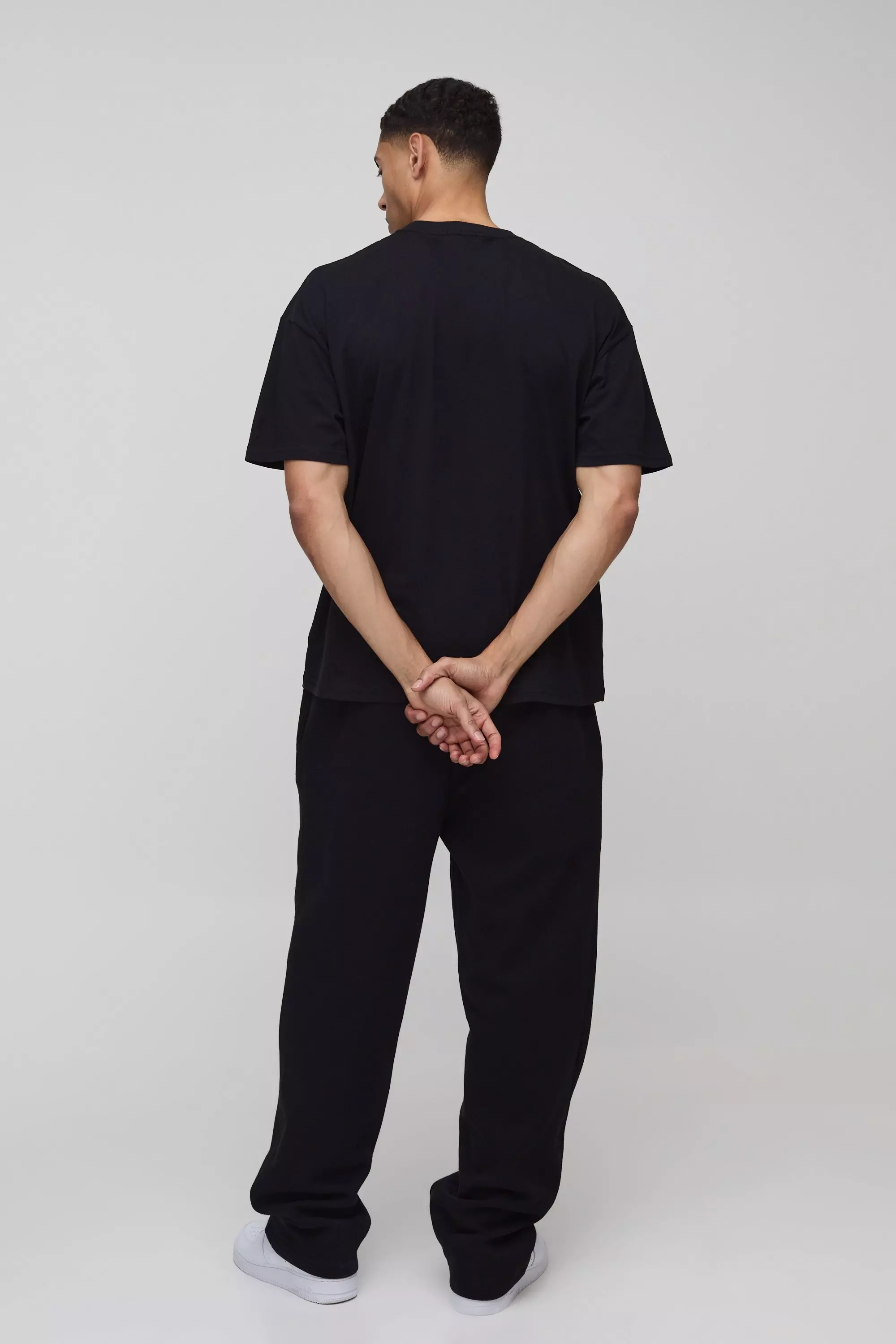 Black Oversized T-Shirt Met Japanse Bloesem Boom alternatieve afbeelding