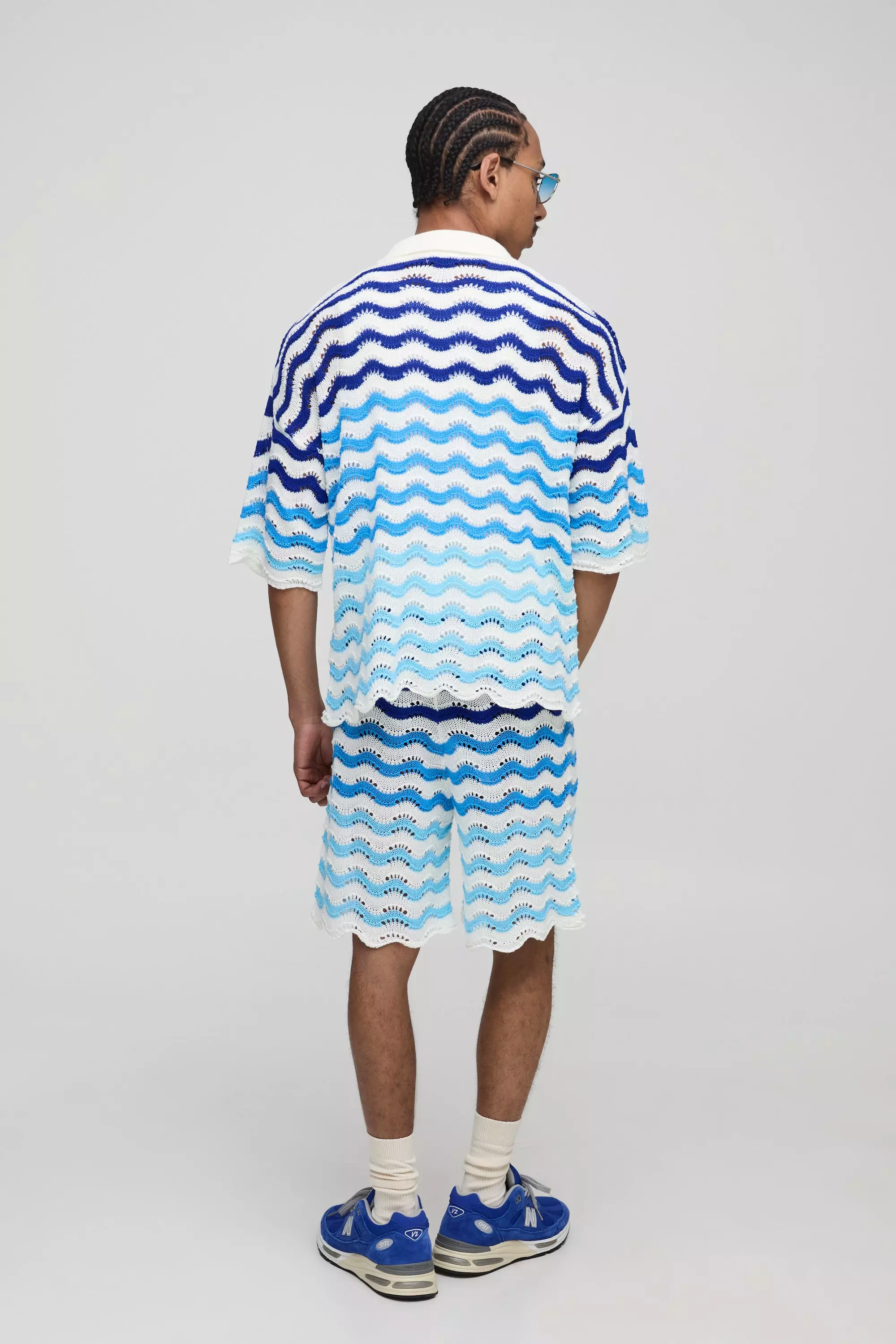Regular Fit Crochet Knitted Shirt | boohooMAN USA