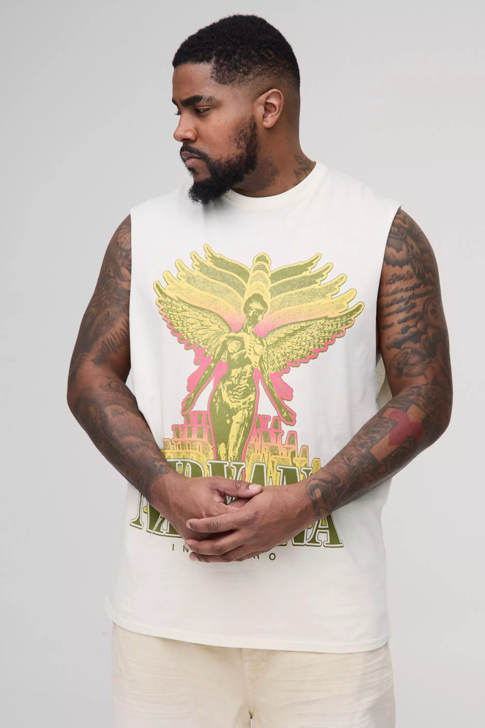 Plus Tanktop mit lizenziertem Nirvana-Print, Stone alternatives Bild