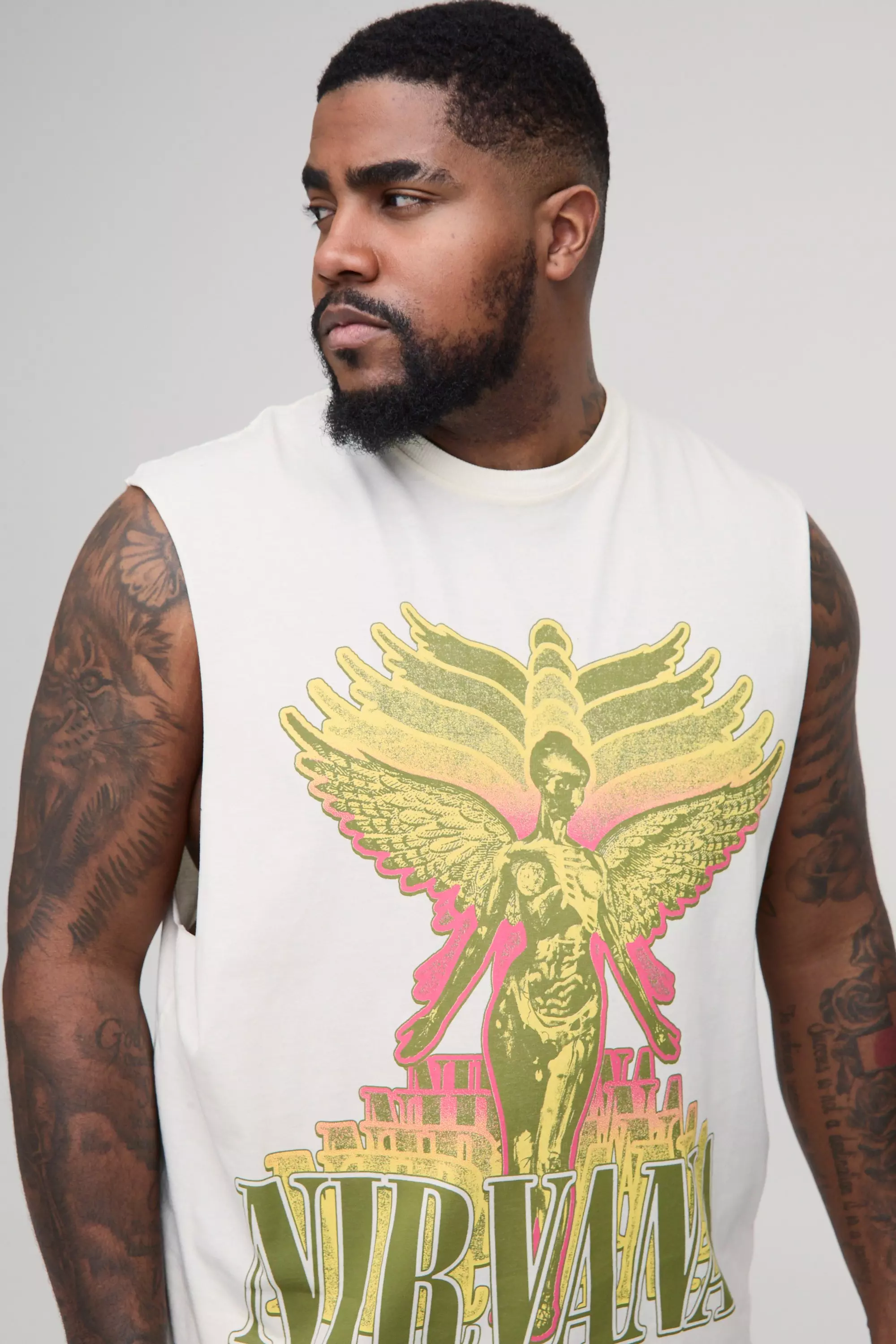 Plus Tanktop mit lizenziertem Nirvana-Print, Stone alternatives Bild