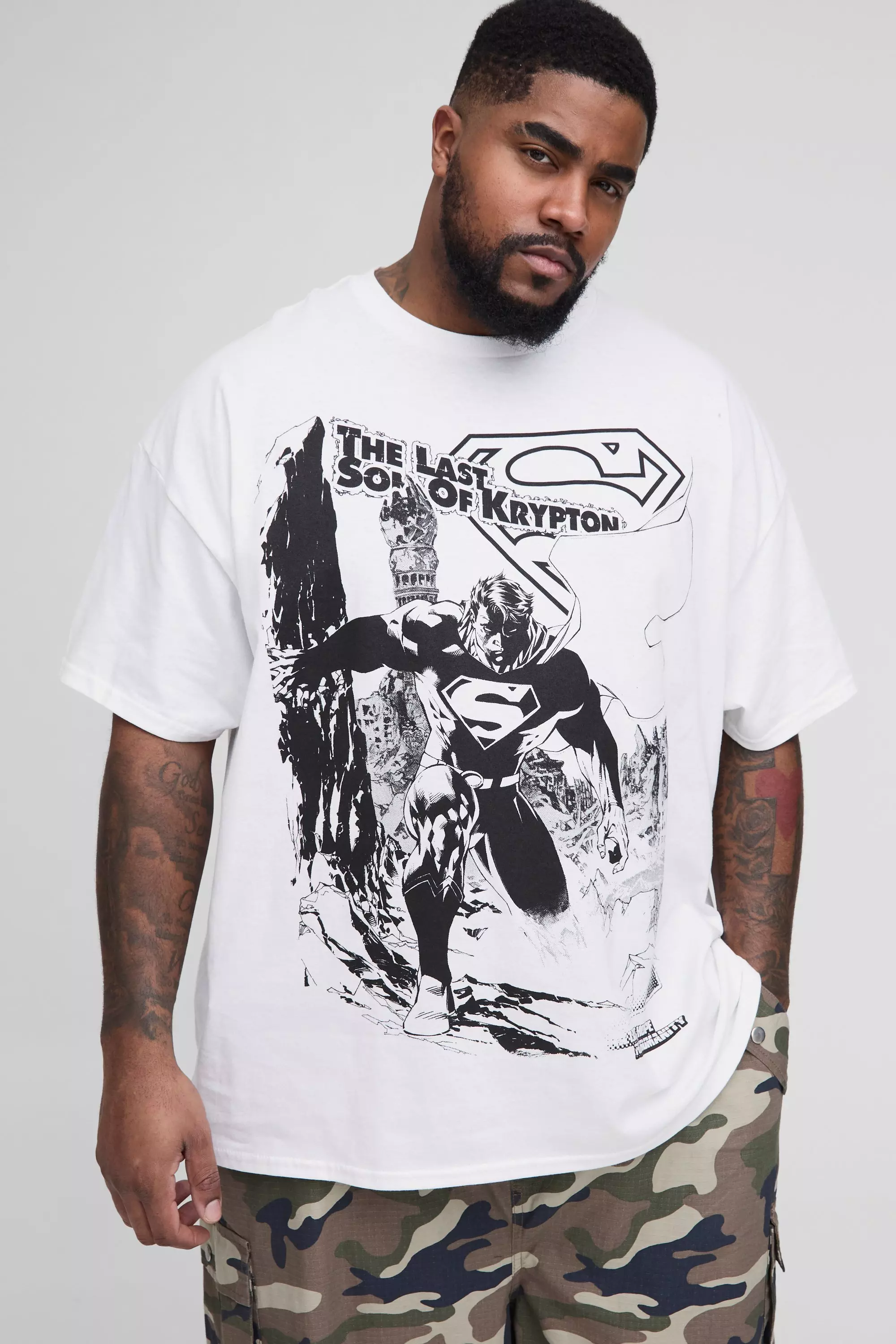 Grande taille - T-shirt à imprimé Superman, White autre image