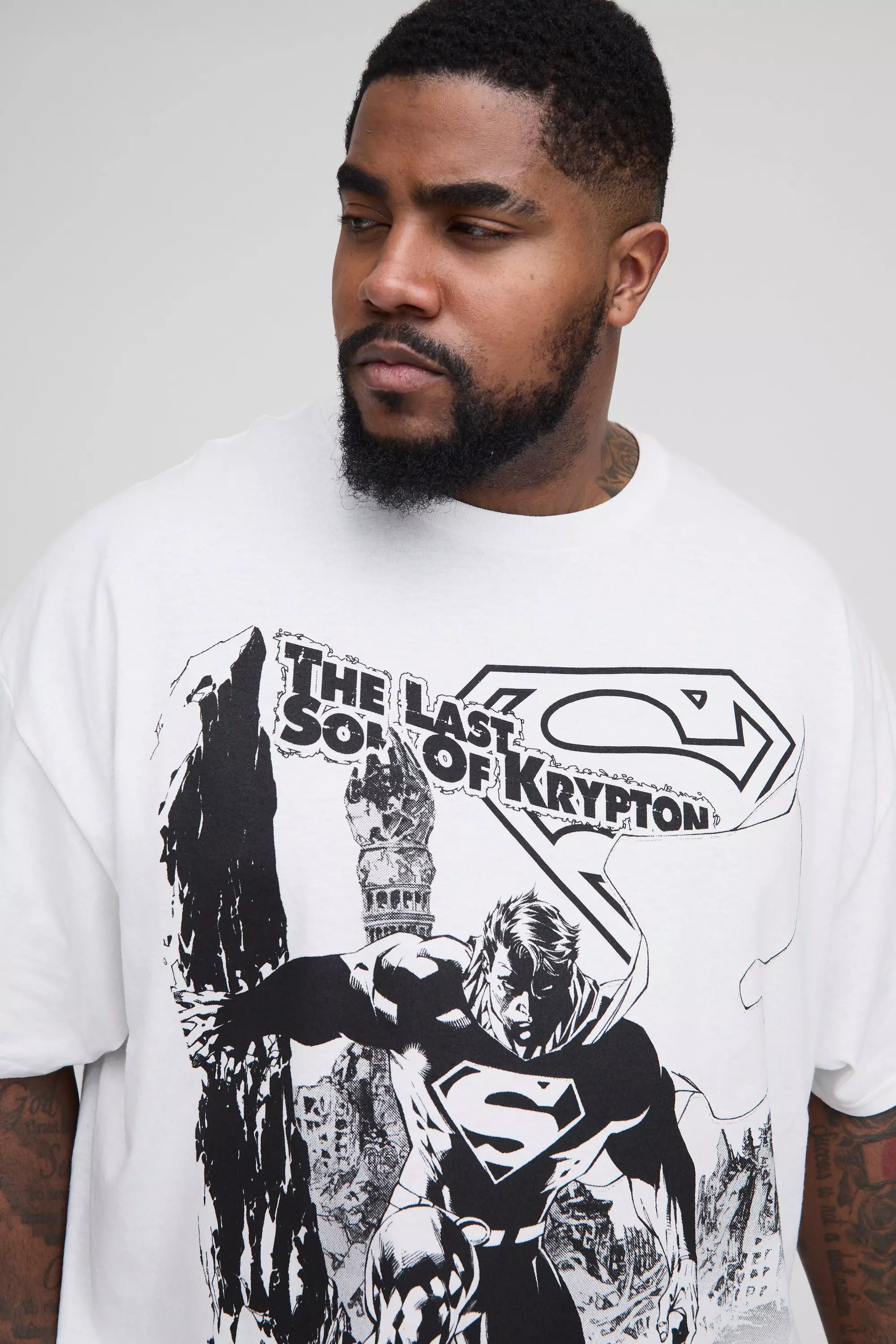 Grande taille - T-shirt à imprimé Superman, White autre image