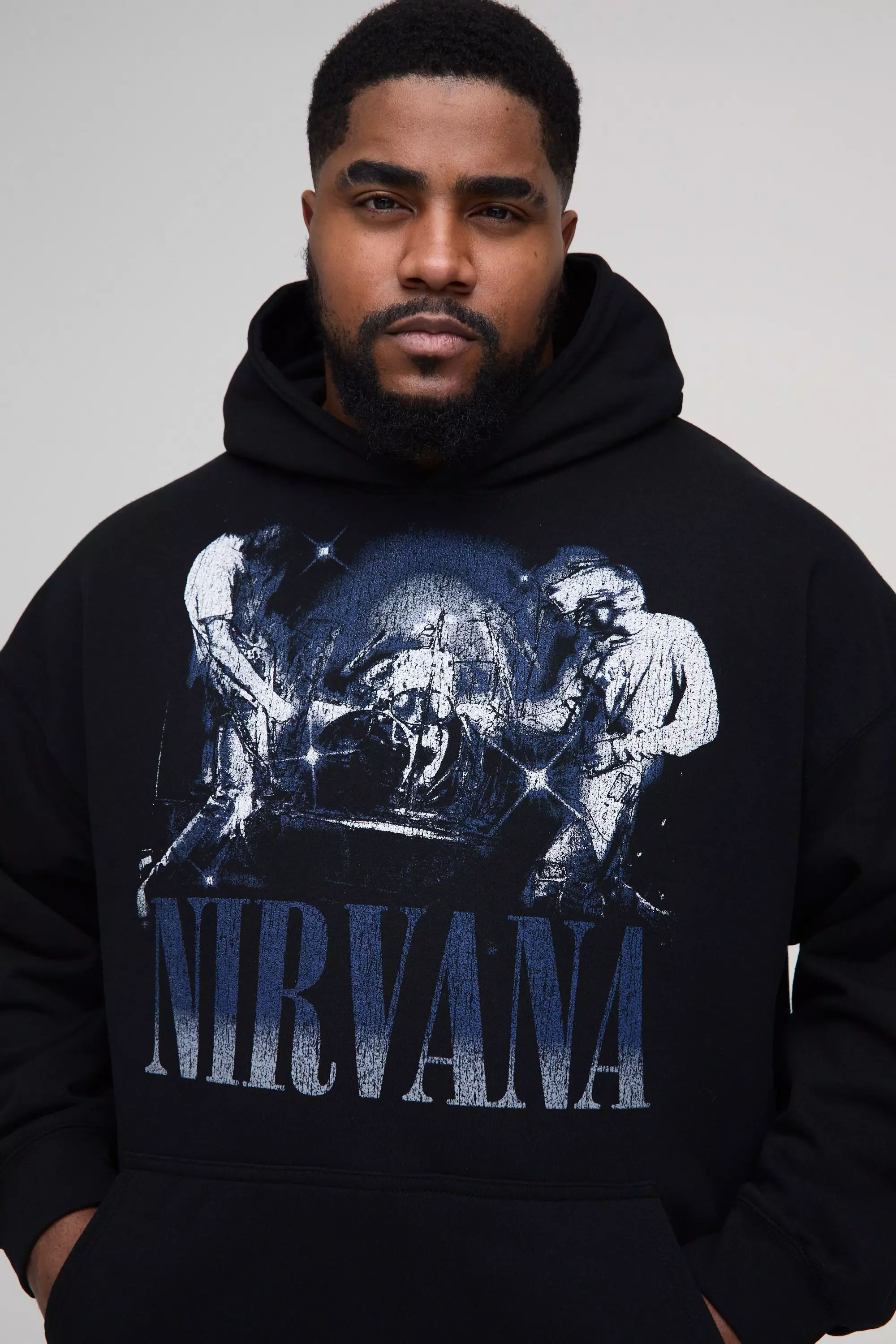 Black Plus Nirvana License Print Regular Fit Hoodie alternative image