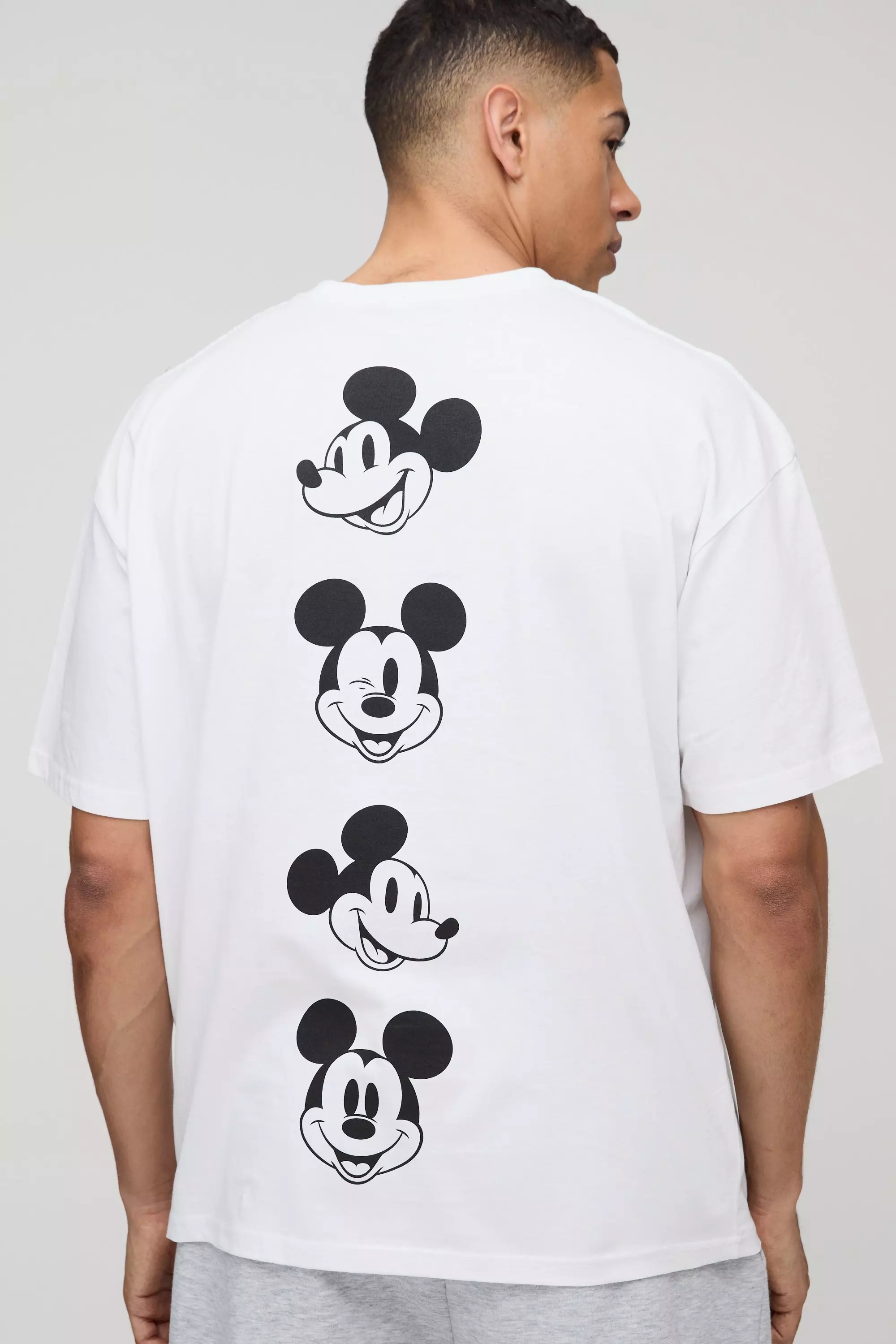 Oversized Disney Mickey Mouse License T-Shirt White