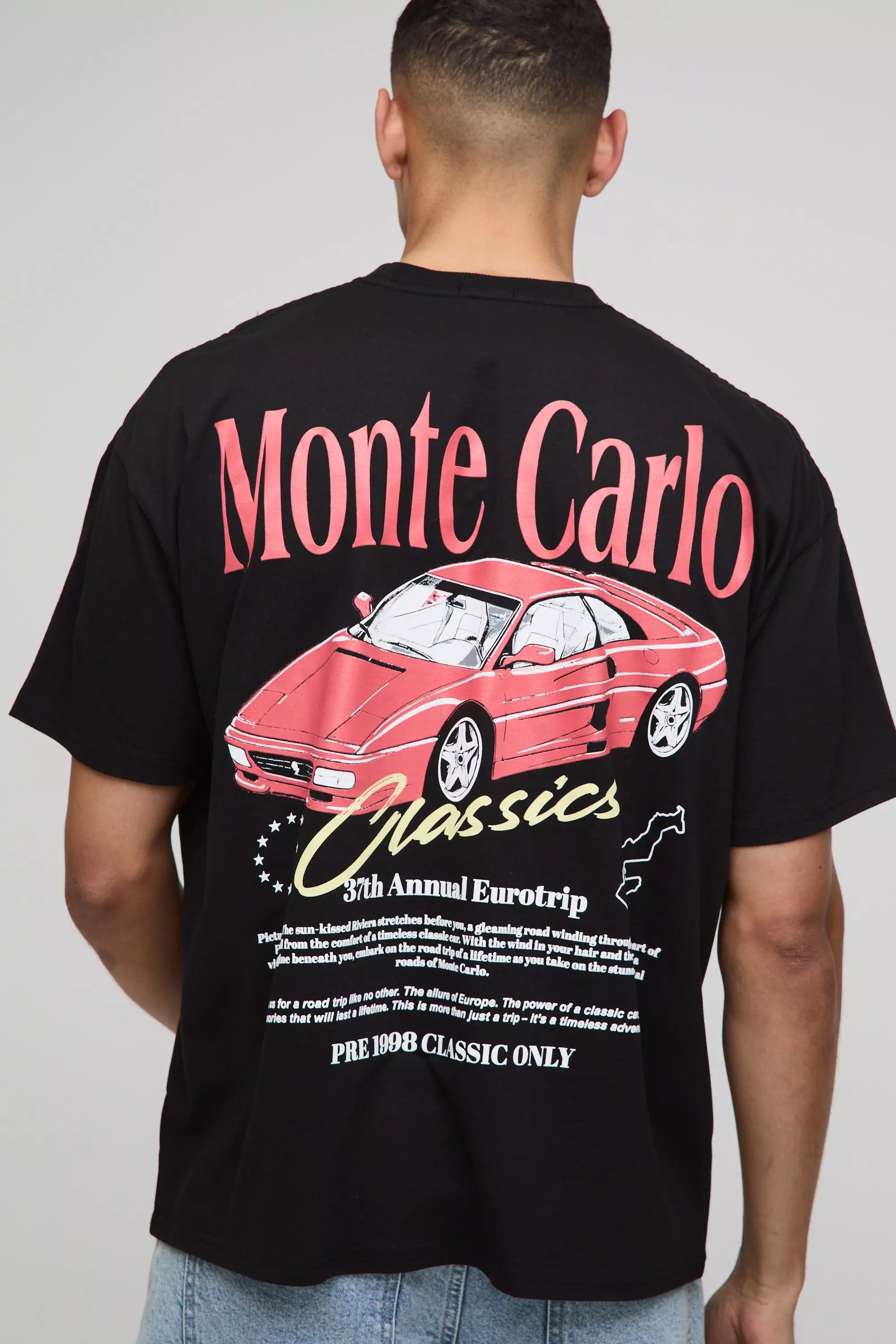T-shirt oversize à imprimé voiture de Monte Carlo, Black autre image