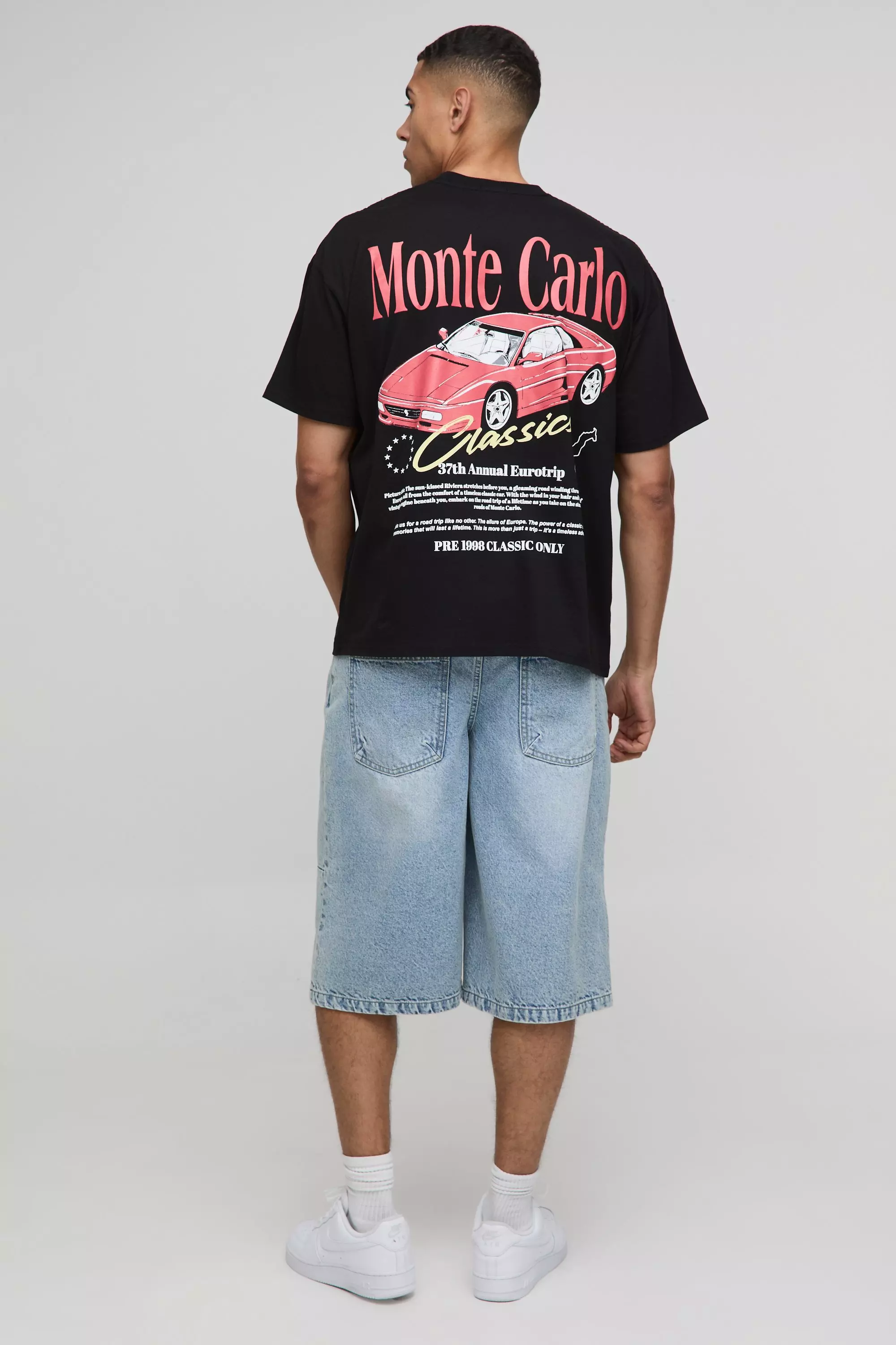 T-shirt oversize à imprimé voiture de Monte Carlo, Black autre image