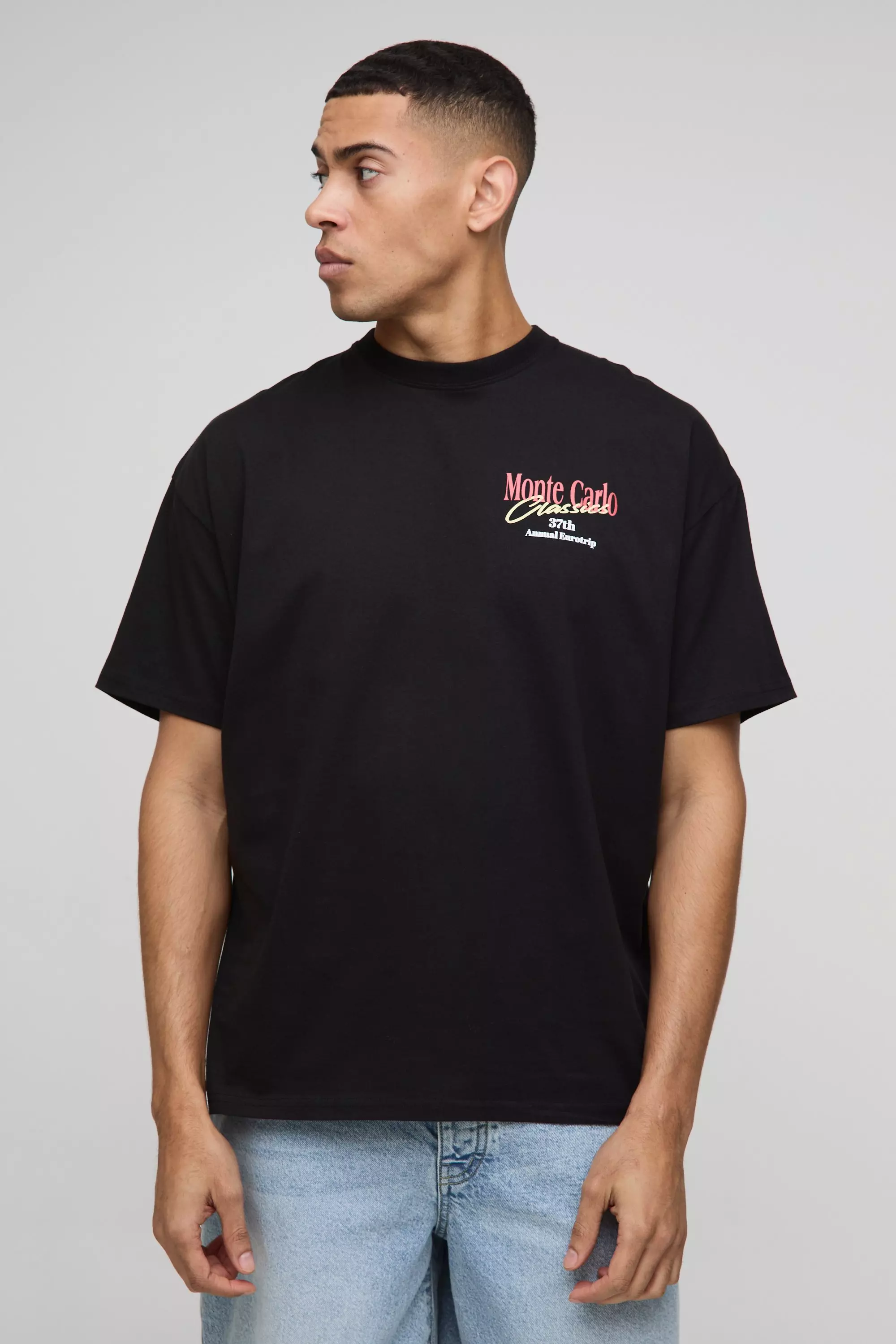 T-shirt oversize à imprimé voiture de Monte Carlo, Black autre image