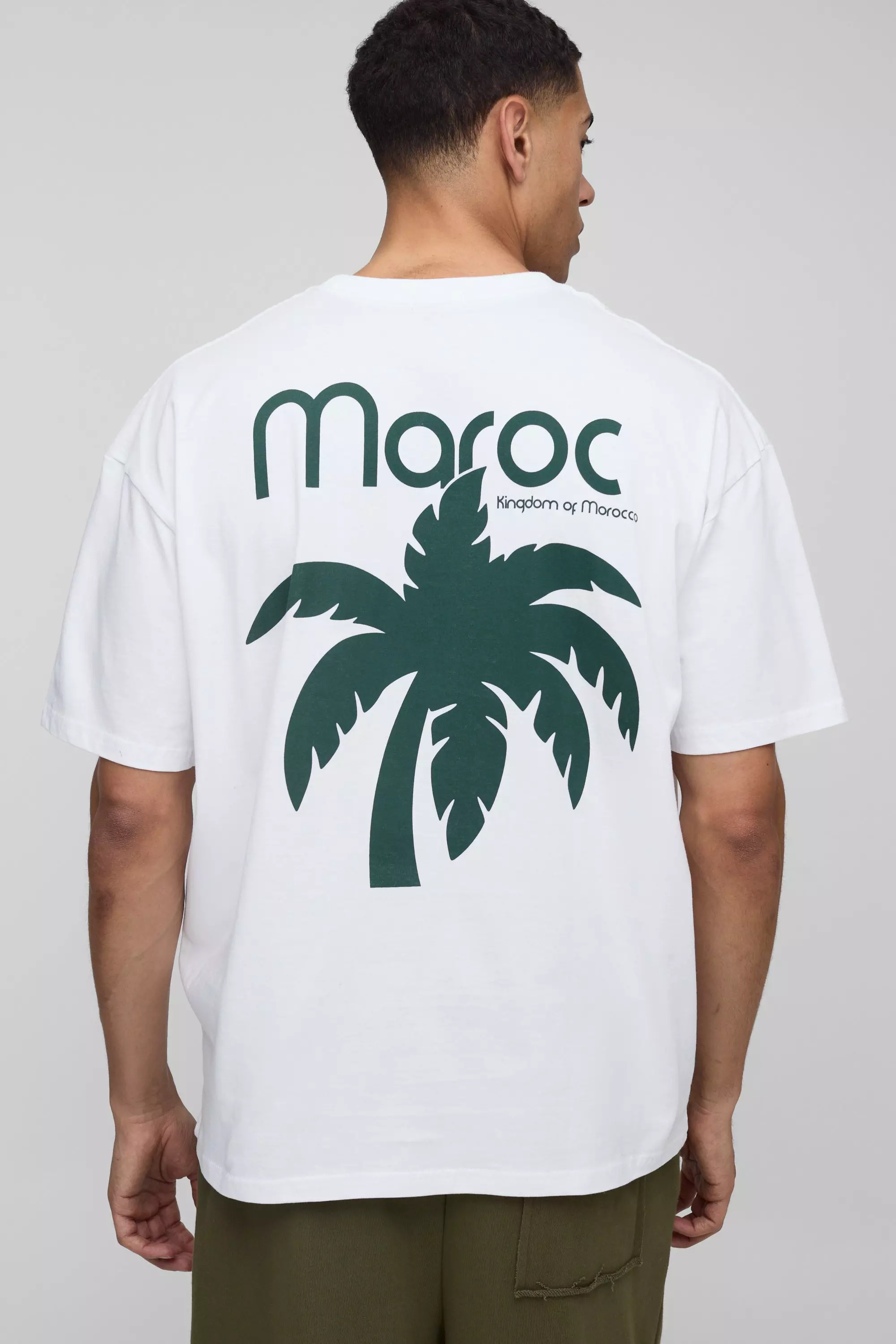 White Oversized Marokko Casablanca T-Shirt alternatieve afbeelding