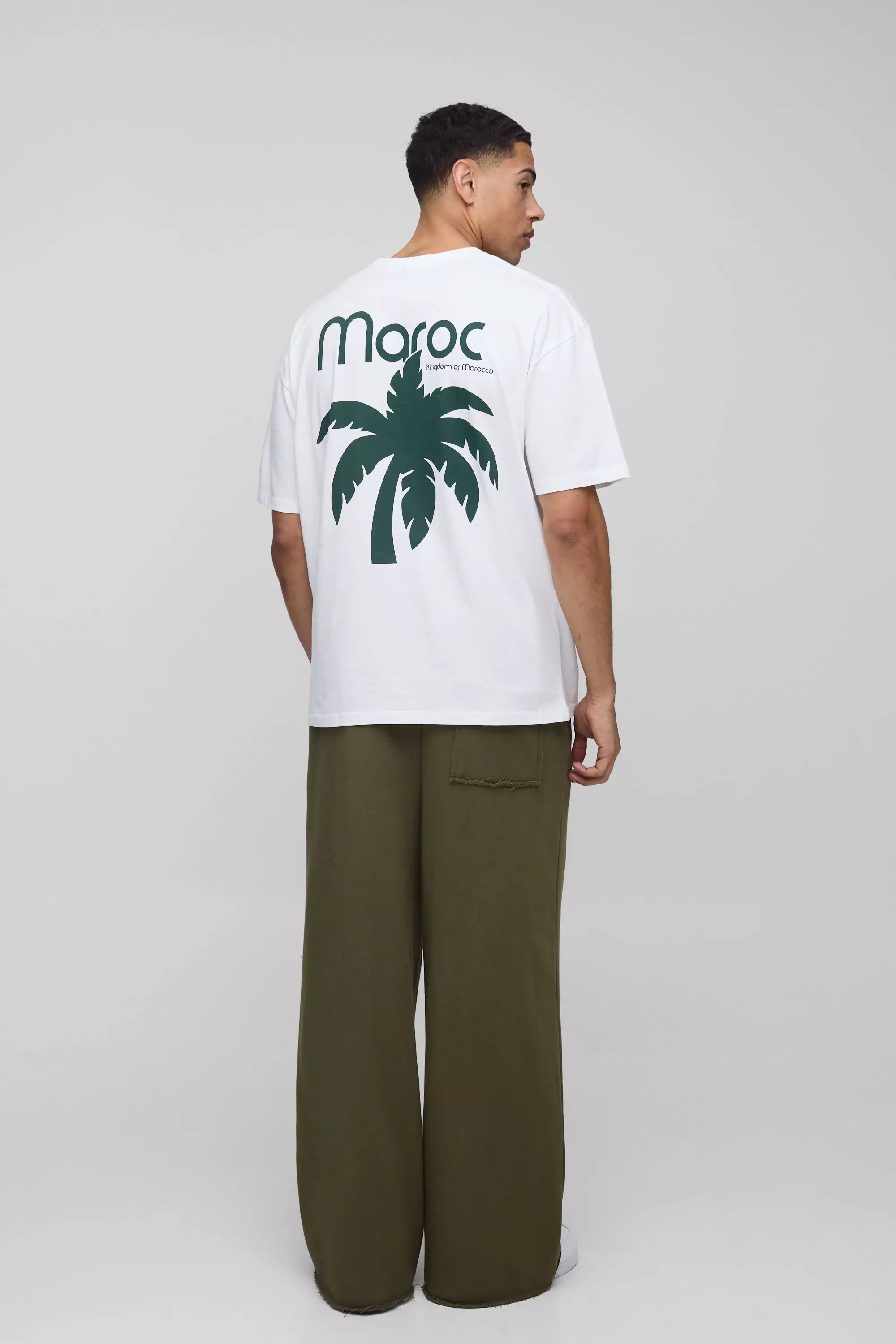 White Oversized Marokko Casablanca T-Shirt alternatieve afbeelding