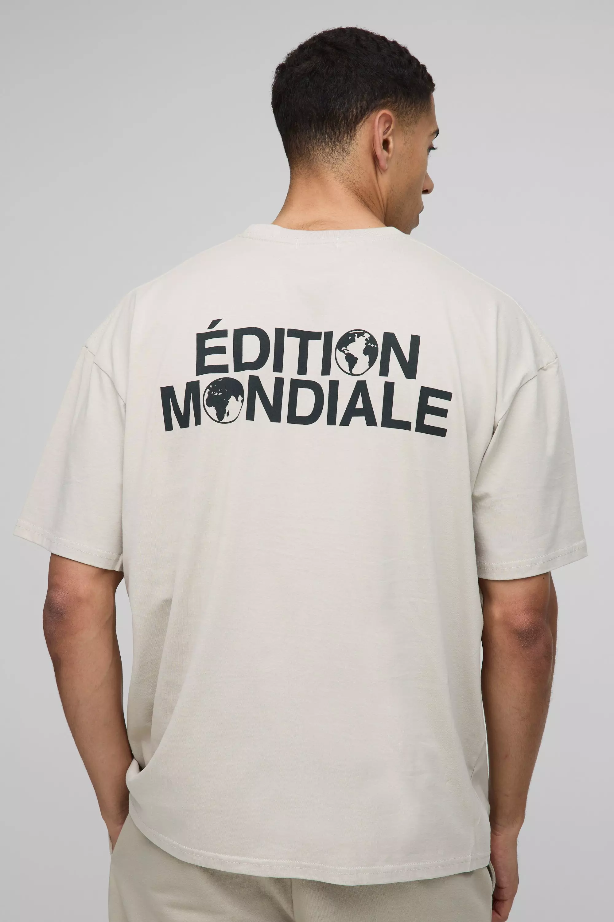 T-Shirt Oversize Edition Mondiale, Stone immagine alternativa