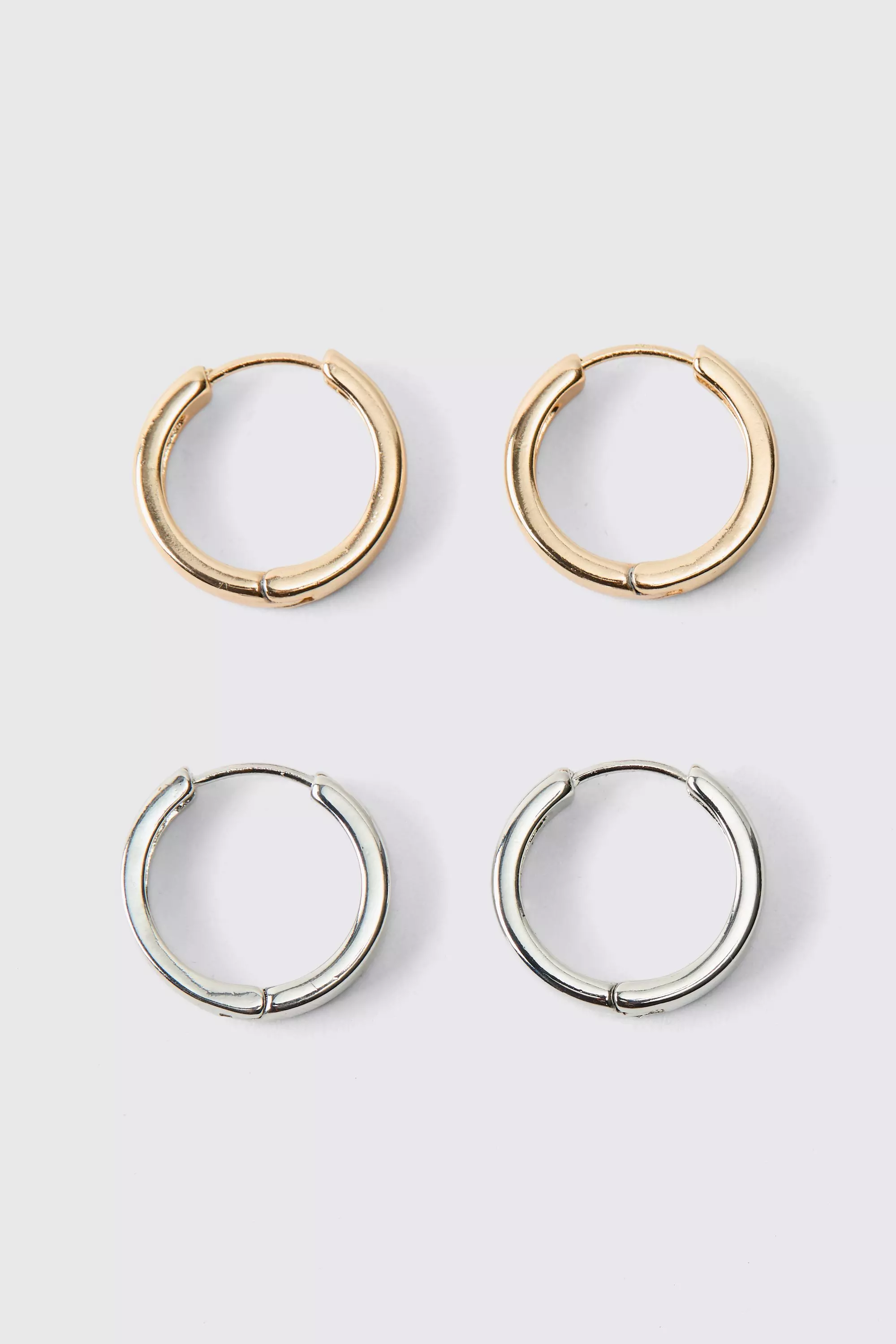 Gold and Silver Hoop Earing 2 Pack alternative image