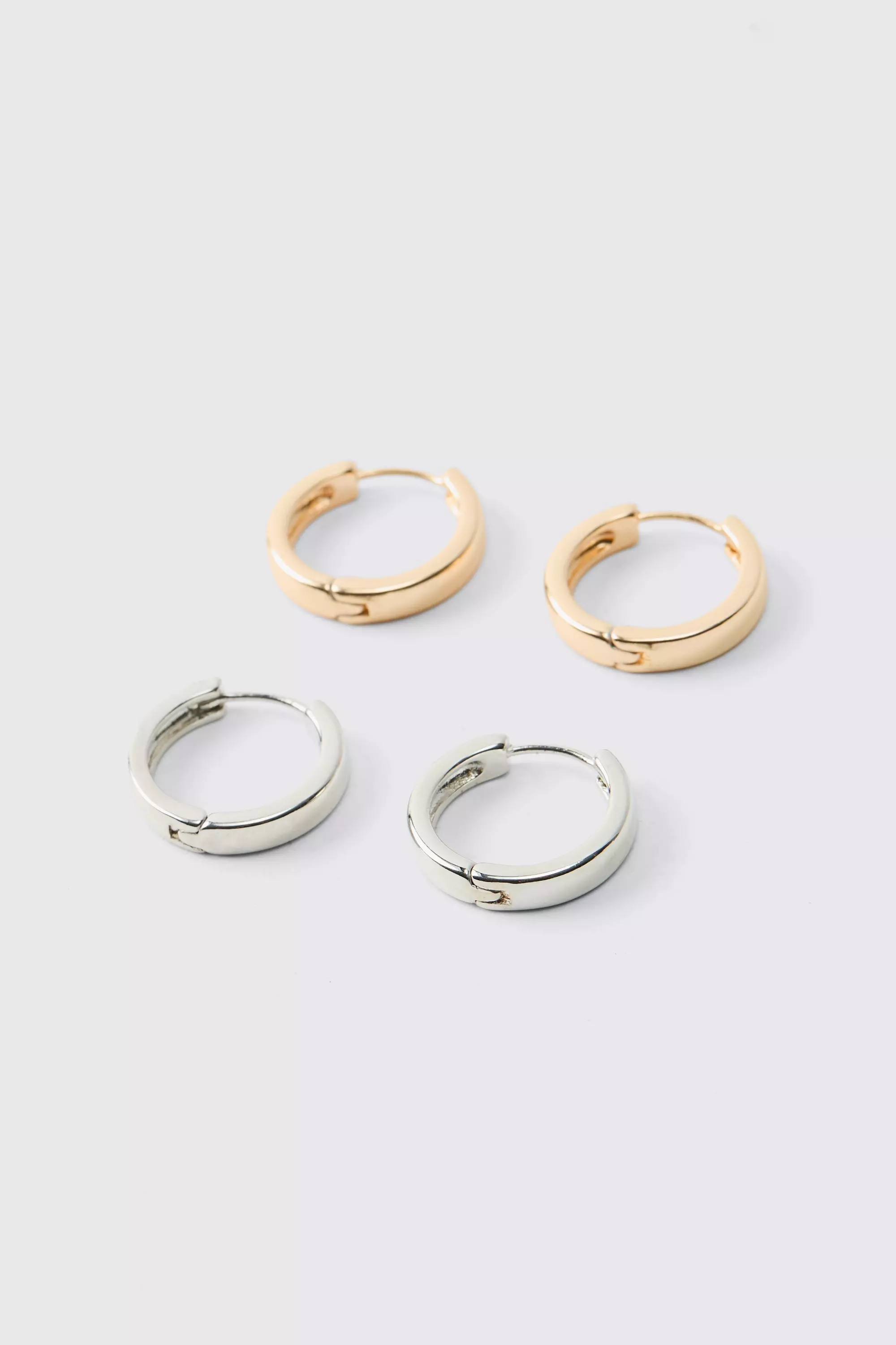 Gold and Silver Hoop Earing 2 Pack alternative image