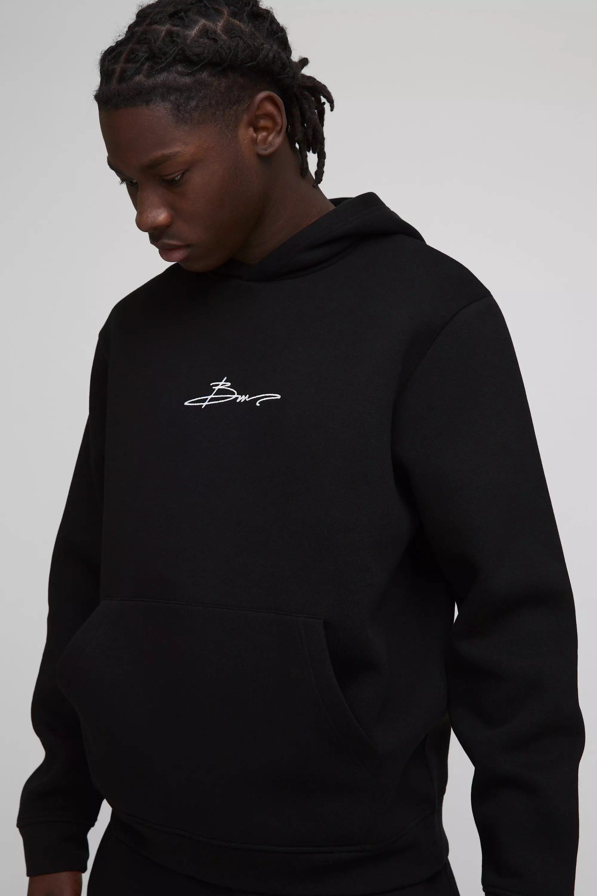 Regular Fit BM Signature Hooded Cargo Tracksuit | boohooMAN AU