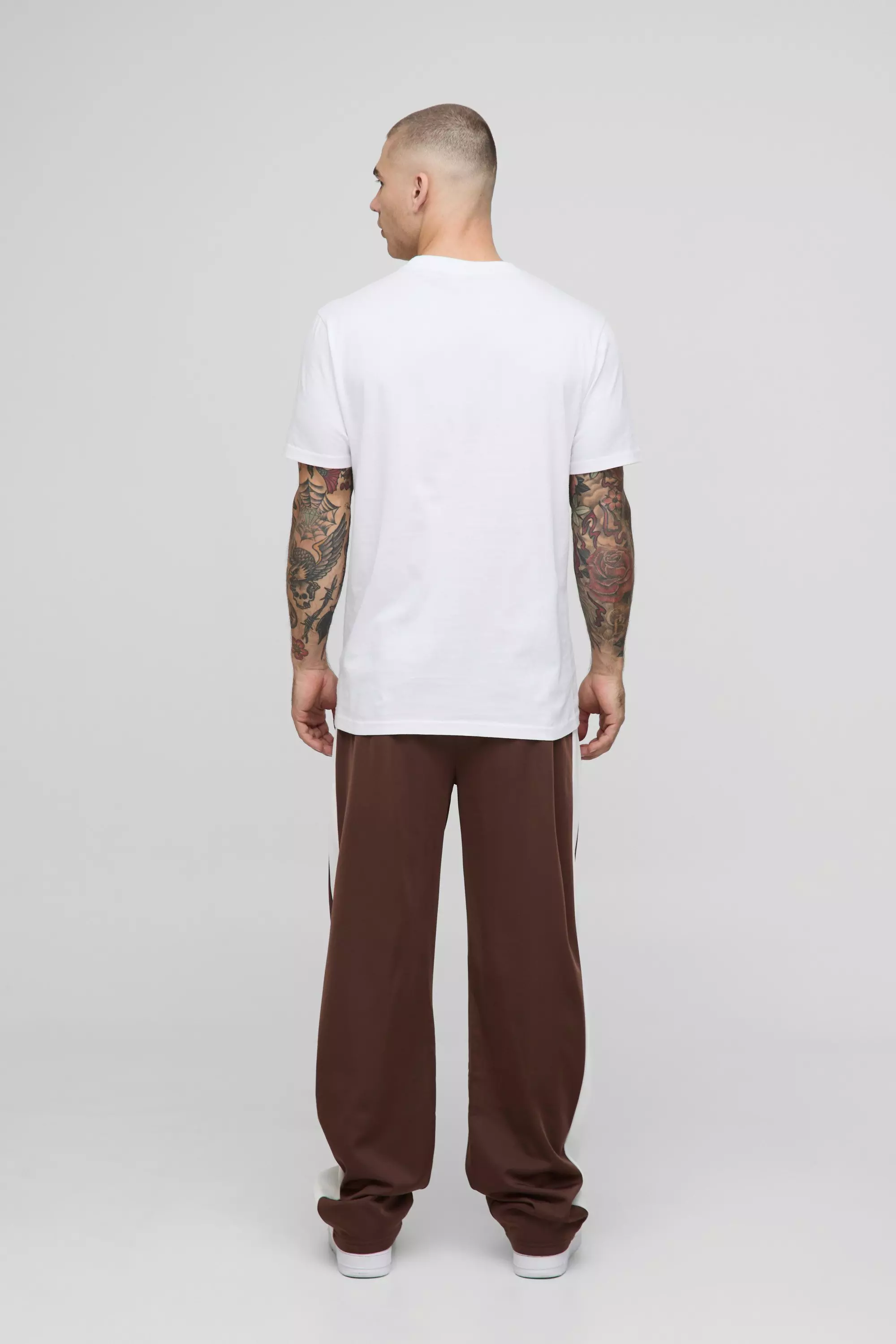 Pantalon de survêtement large à taille élastiquée, Chocolate autre image