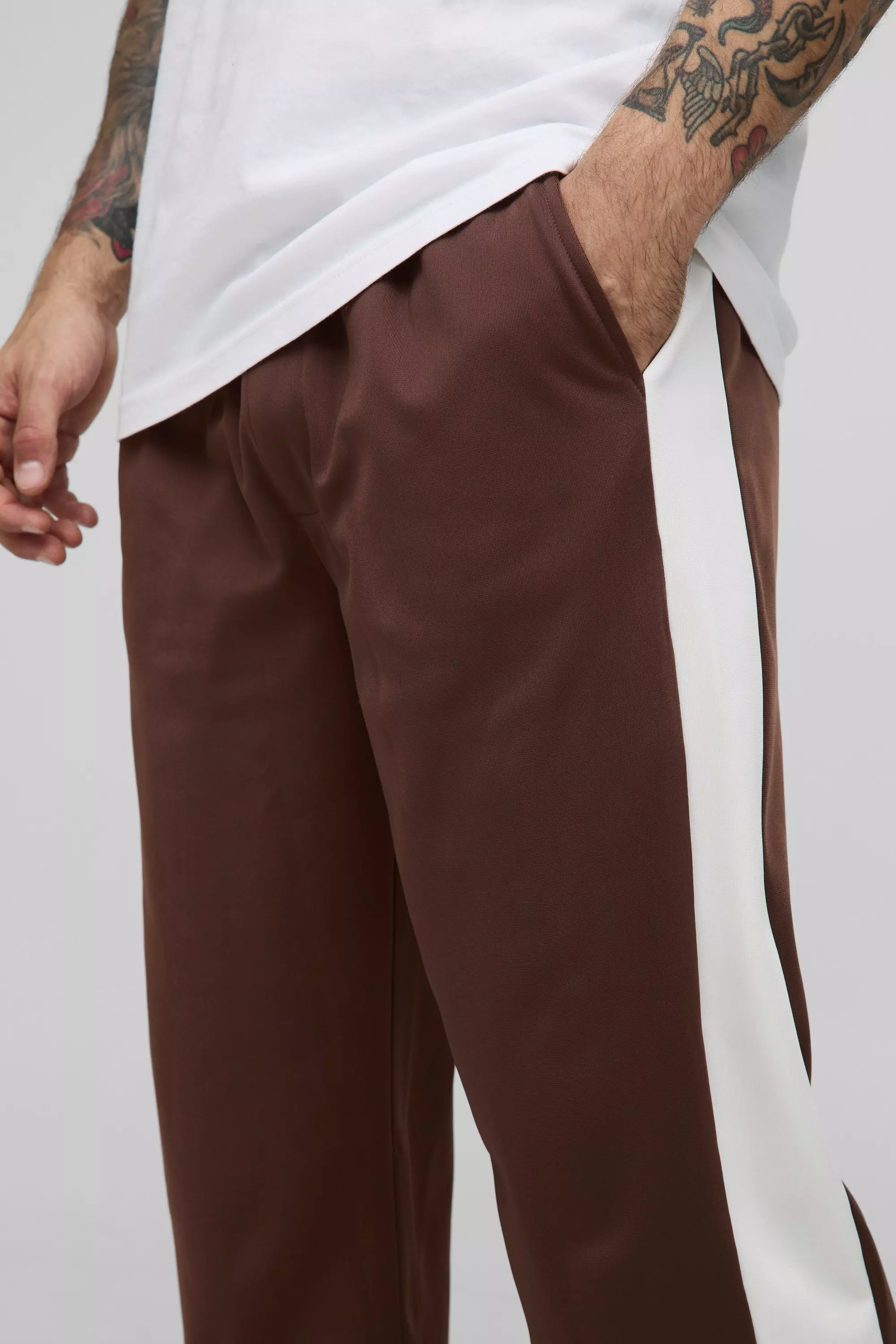 Pantalon de survêtement large à taille élastiquée, Chocolate autre image