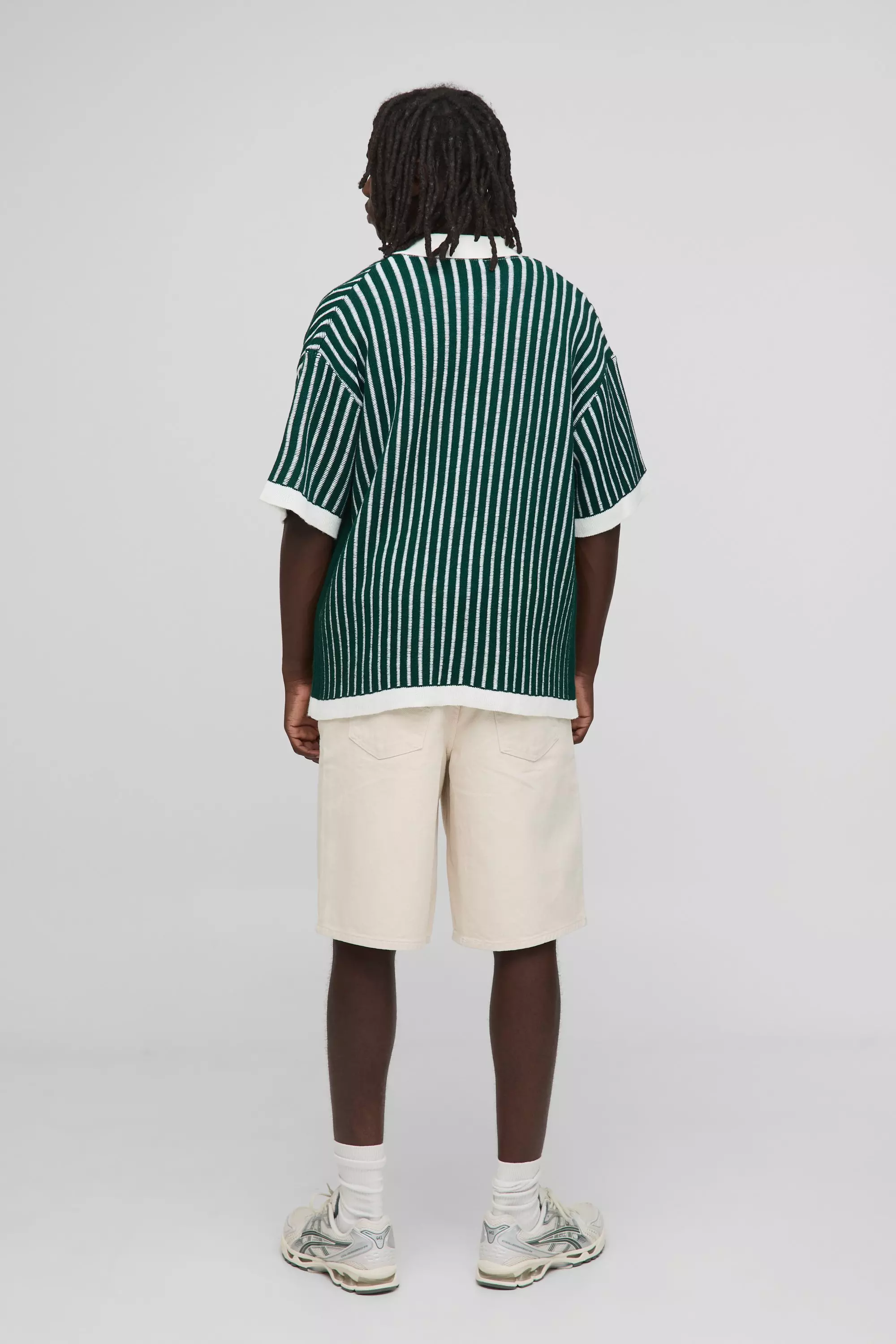 Regular Ecru Carpenter Jorts | boohooMAN USA