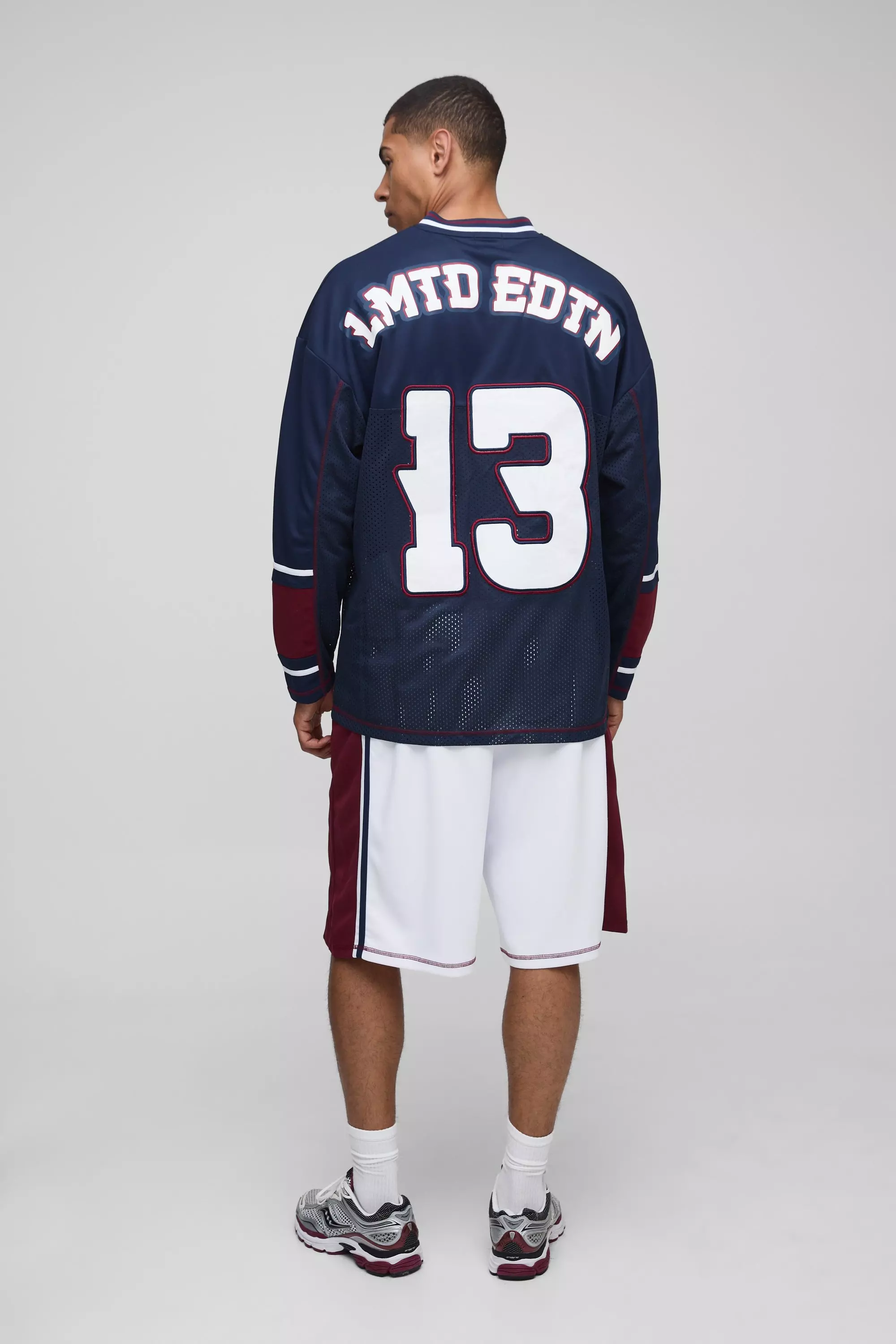 Oversized Ofcl Mesh Hockey Top | boohooMAN USA