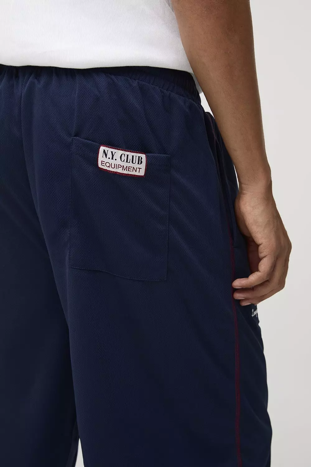 Varsity Applique Hockey Mesh Jorts | boohooMAN USA
