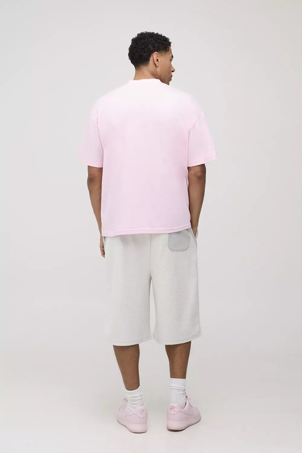 Oversized M Star Embroidered Extended Neck T-Shirt | boohooMAN USA
