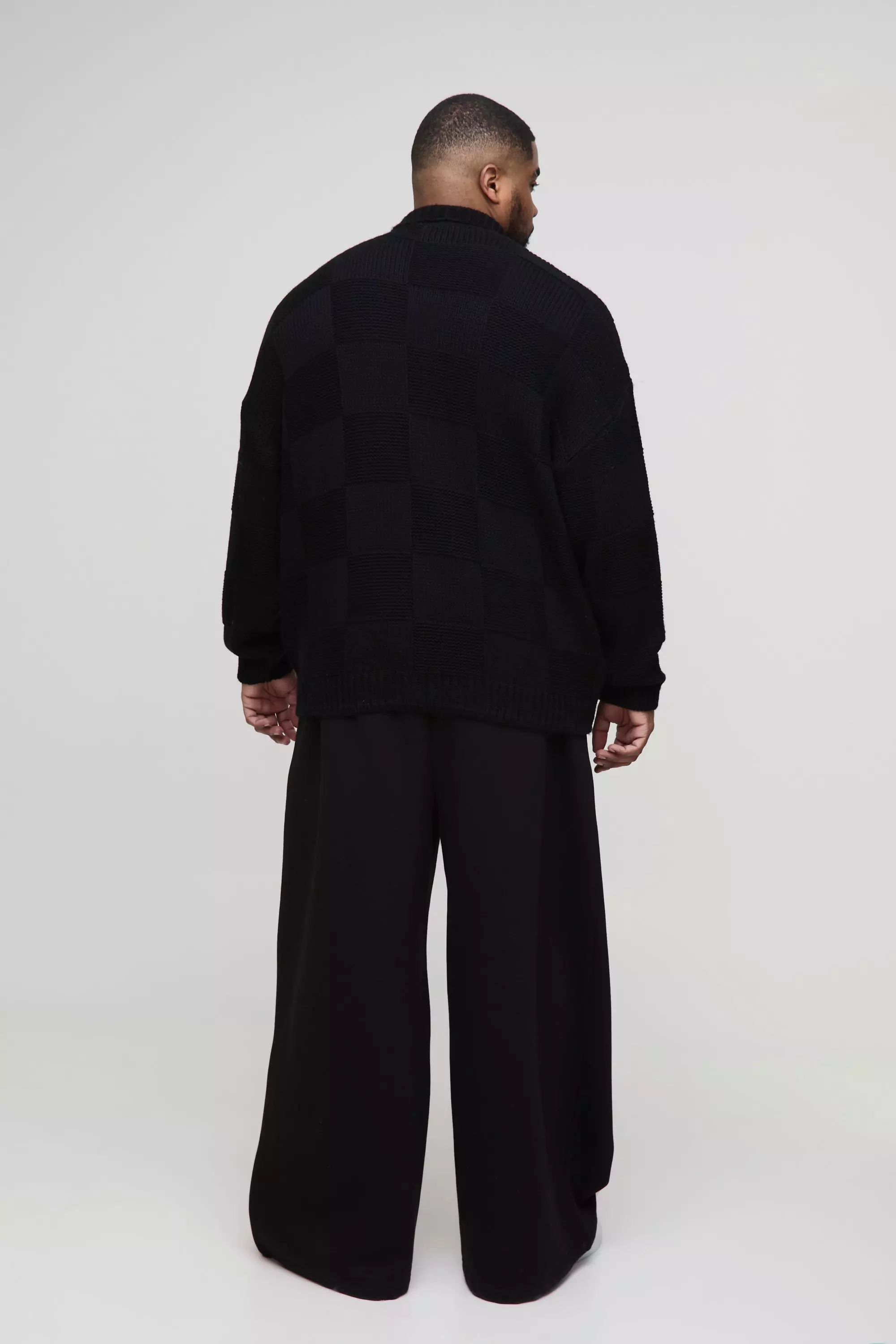 Grande taille - Pull oversize à col cheminée, Black autre image
