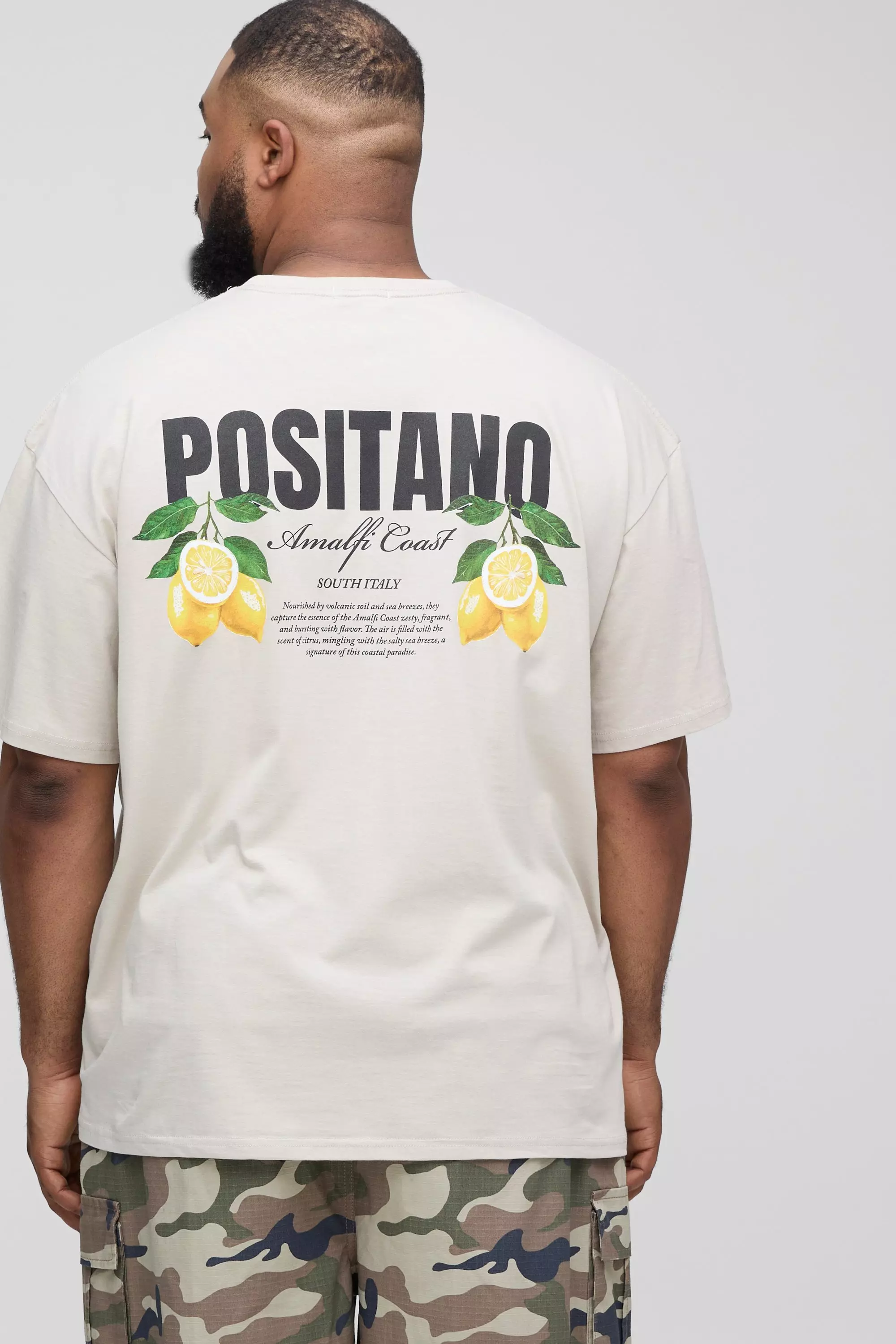 Stone Plus Lemon Back Graphic Oversized T-Shirt alternative image