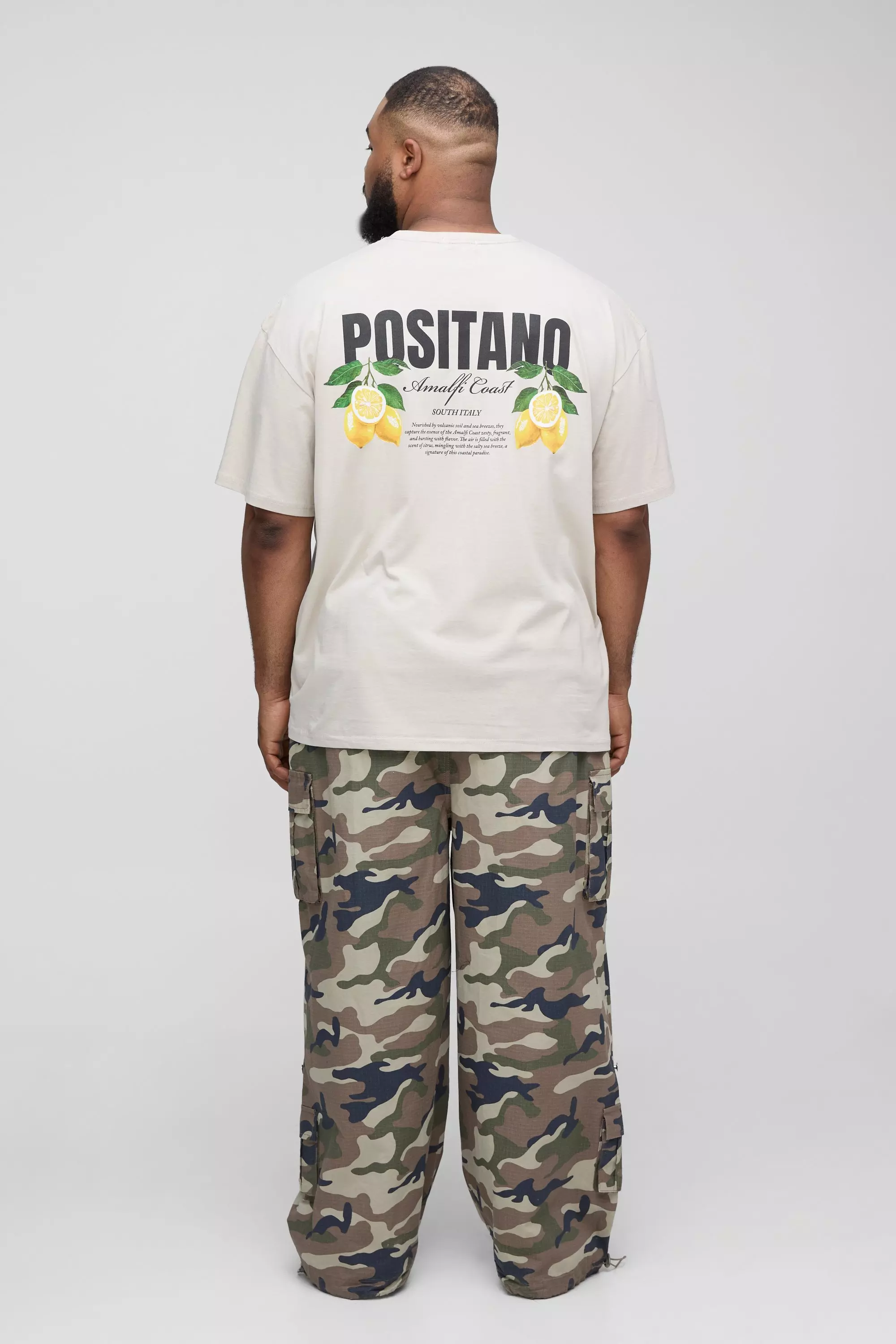 Stone Plus Lemon Back Graphic Oversized T-Shirt alternative image