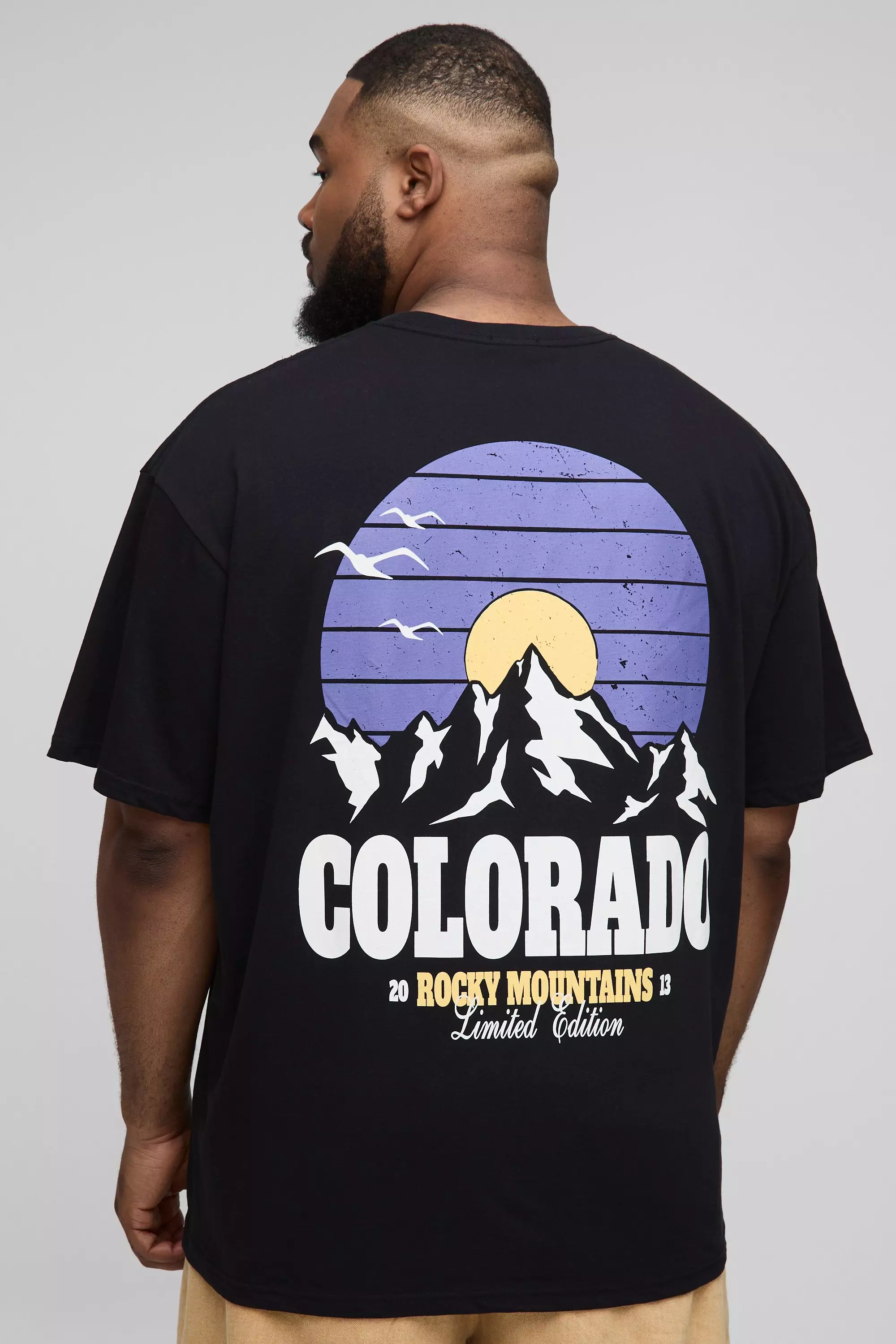 Black Plus Colorado Graphic Oversized T-Shirt alternative image