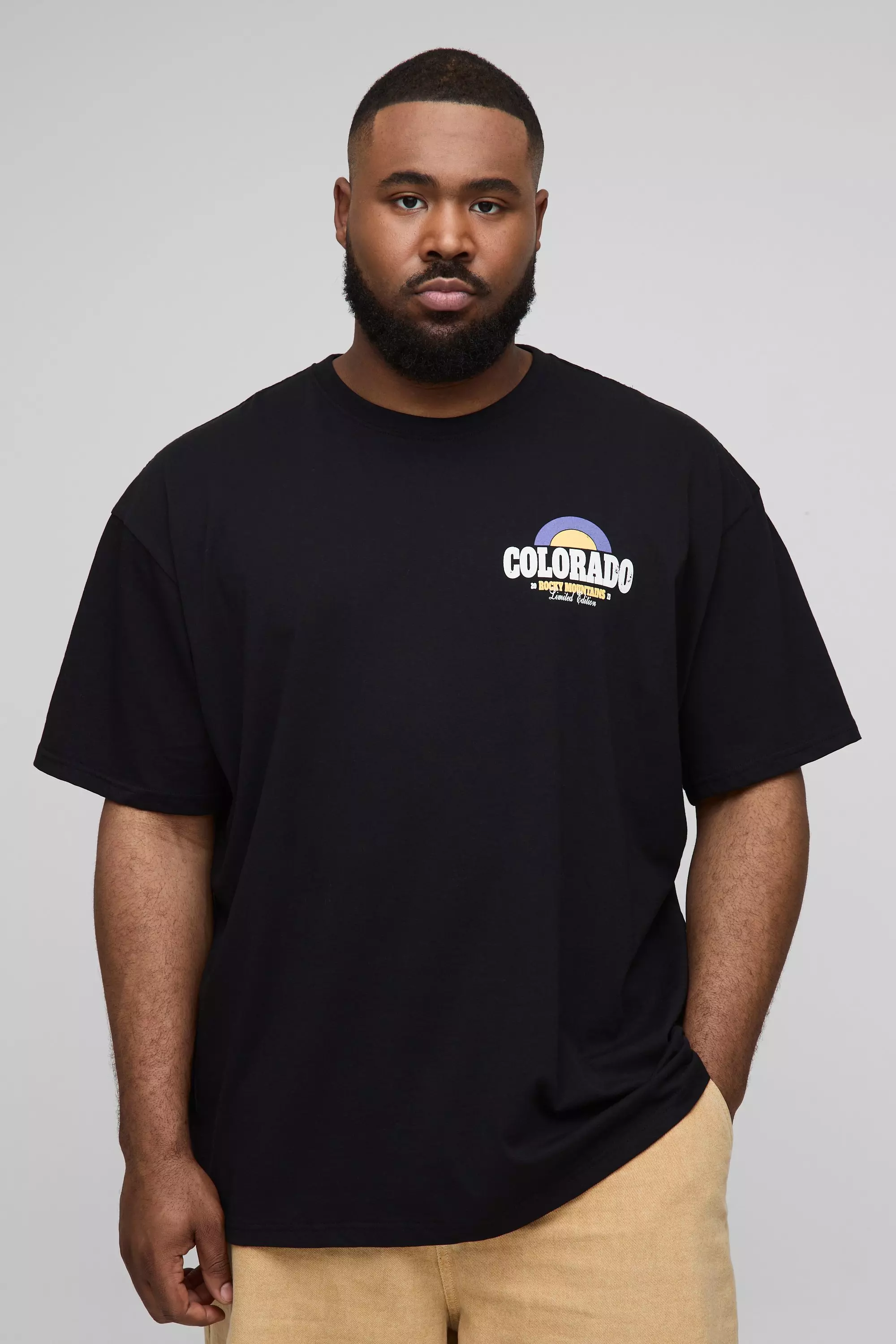 Black Plus Colorado Graphic Oversized T-Shirt alternative image