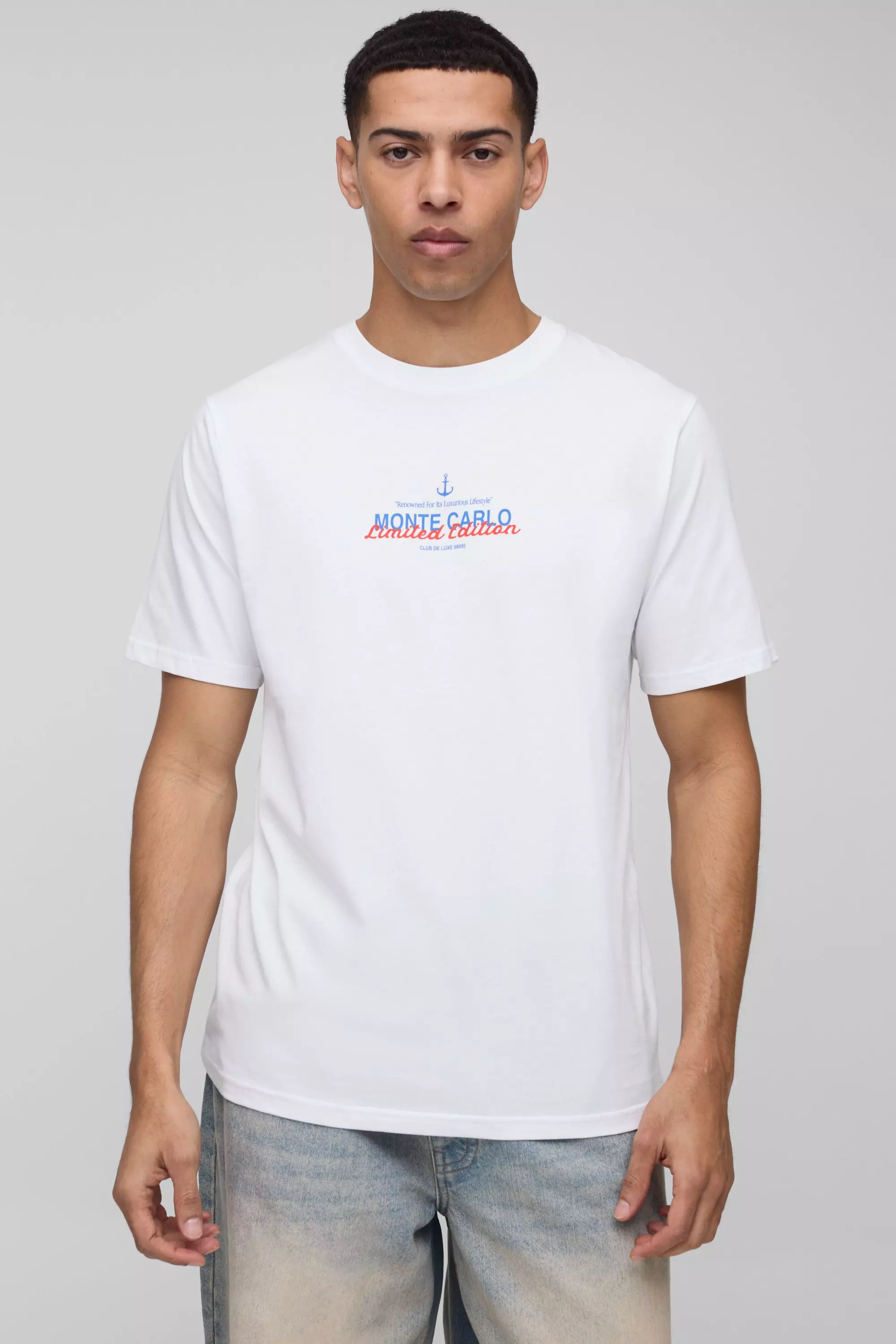 White Nautisch Monte Carlo T-Shirt alternatieve afbeelding