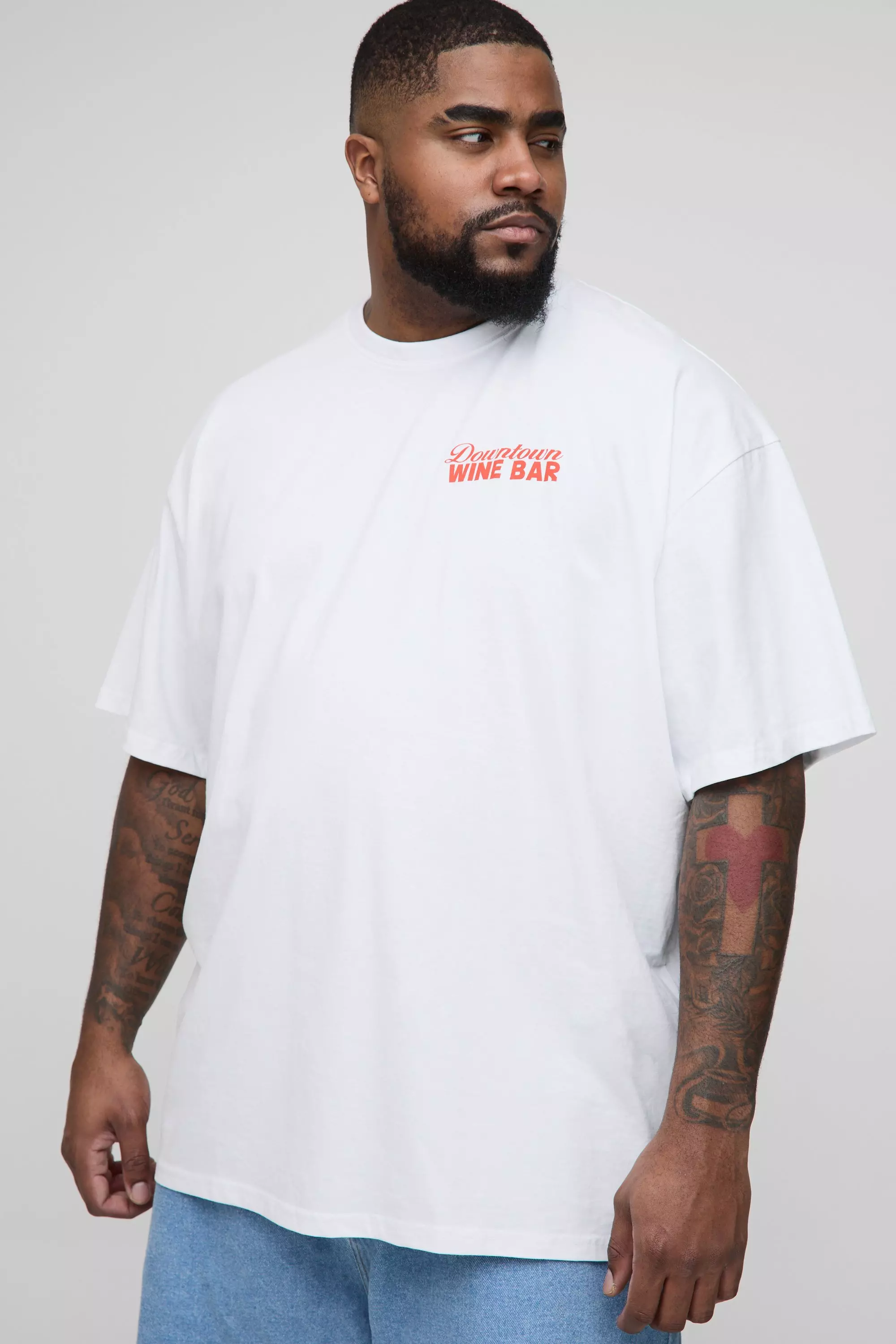 Grande taille - T-shirt oversize imprimé, White autre image
