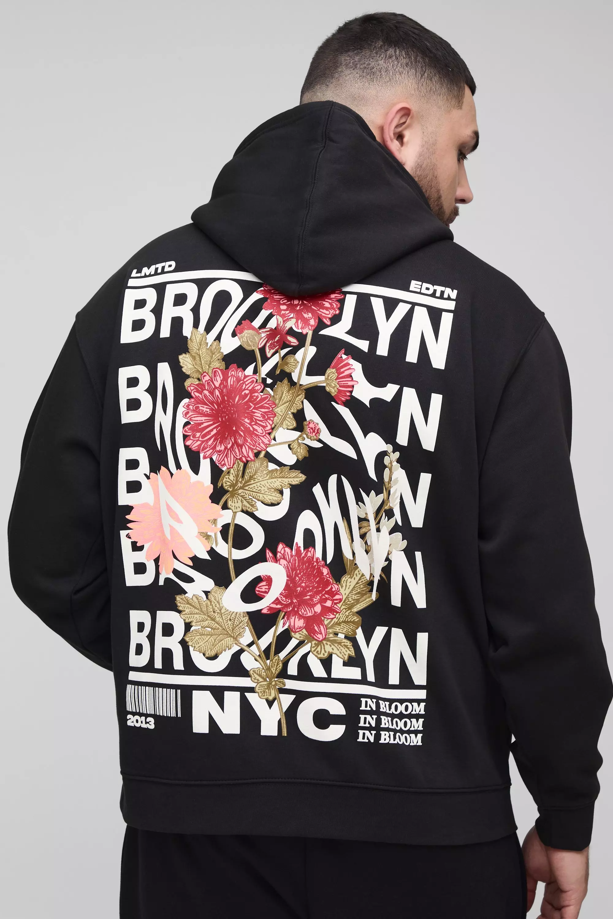 Black Plus Brooklyn Oversized Graphic Hoodie alternative image