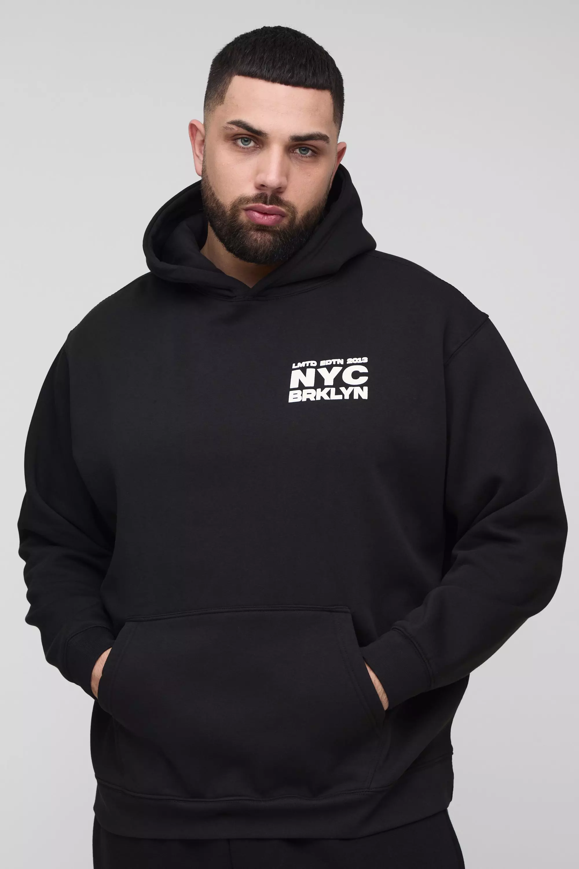 Black Plus Brooklyn Oversized Graphic Hoodie alternative image