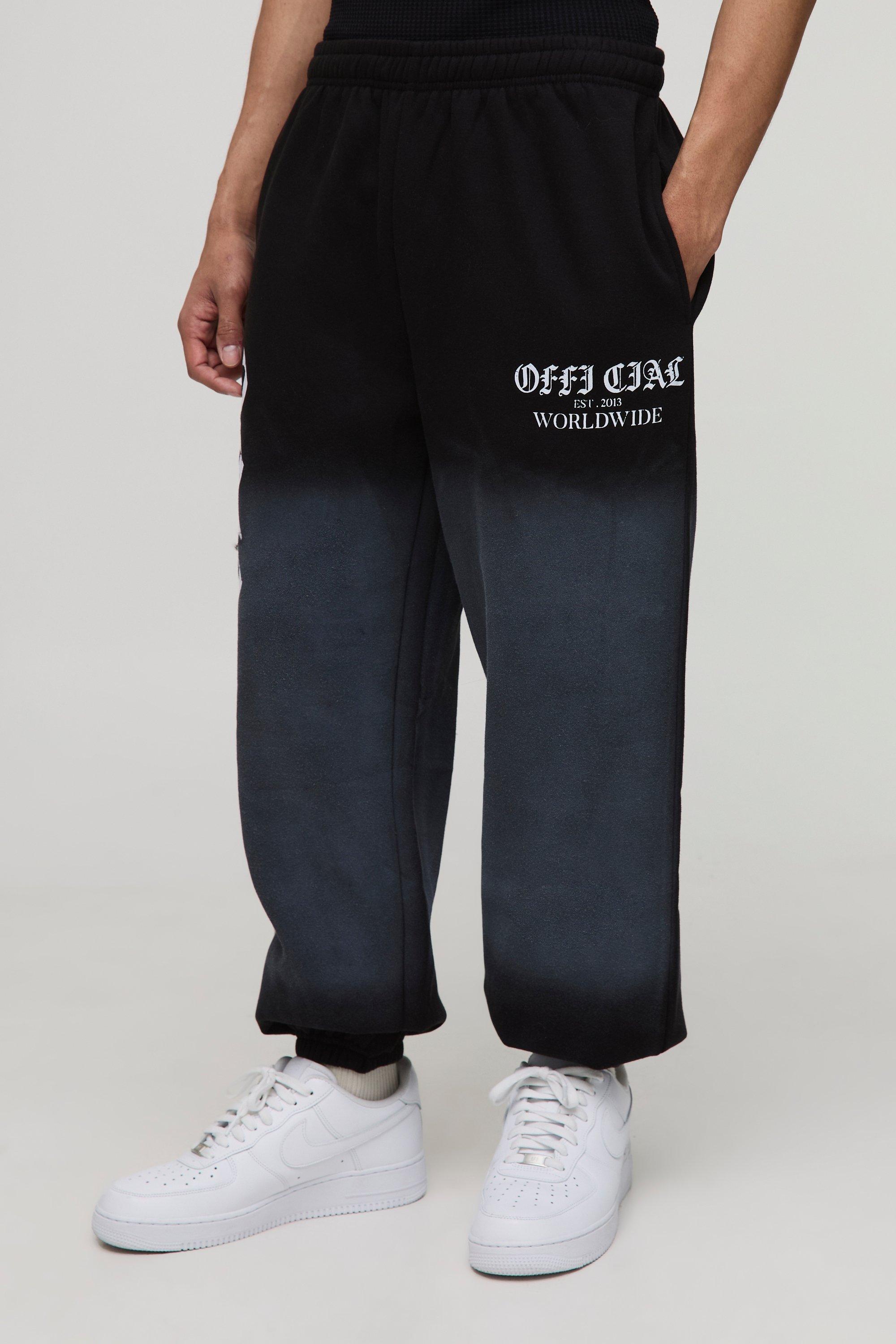 Relaxed Official Spray Wash Joggers | boohooMAN USA