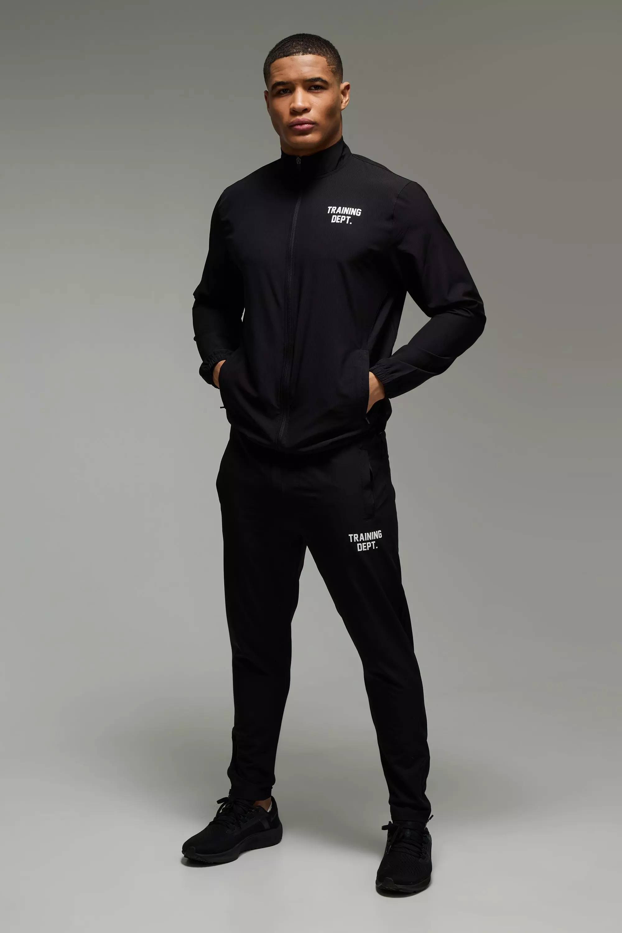 Black Training Dept Ripstop Funnel Neck Tracksuit alternative image