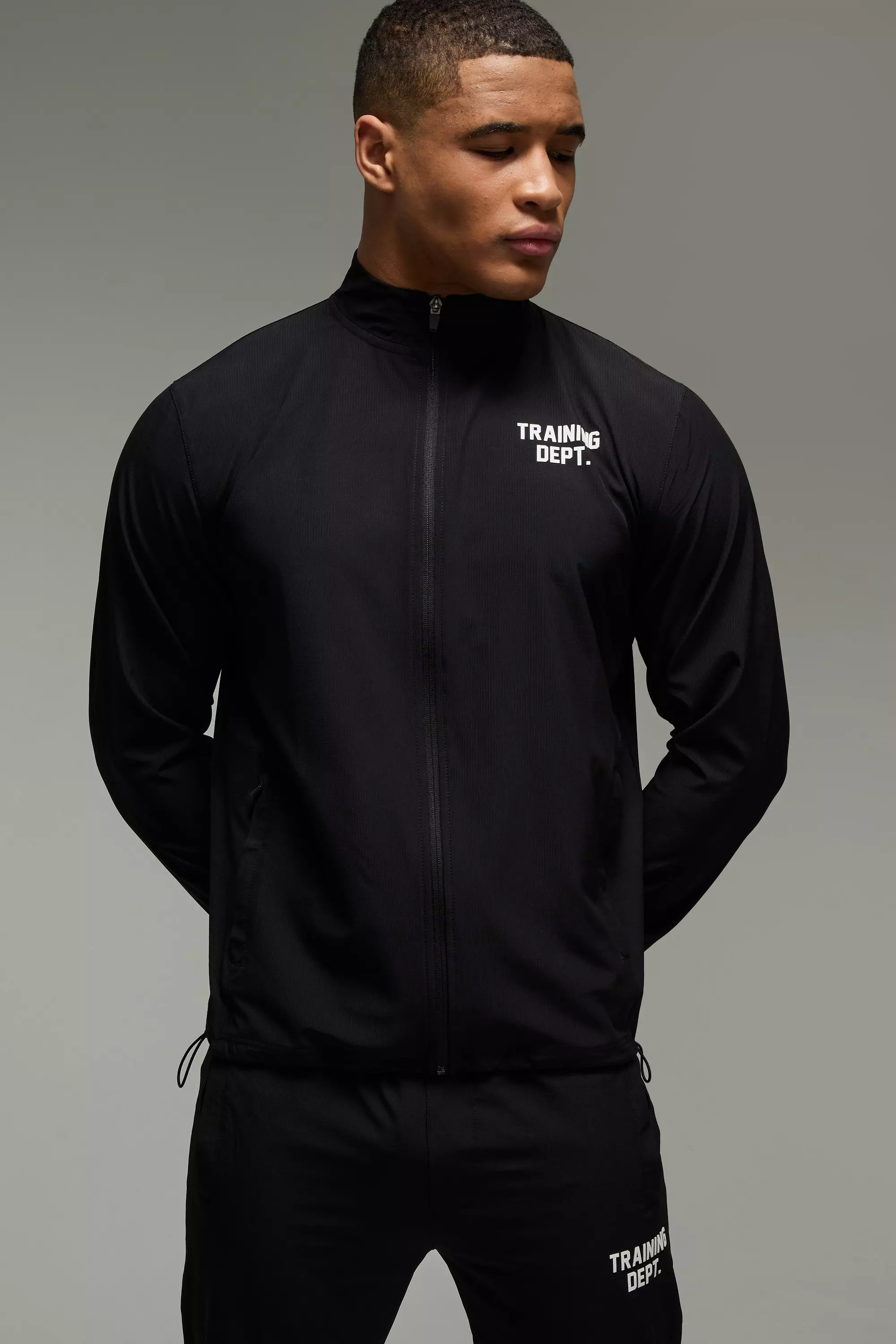 Black Training Dept Ripstop Funnel Neck Tracksuit alternative image