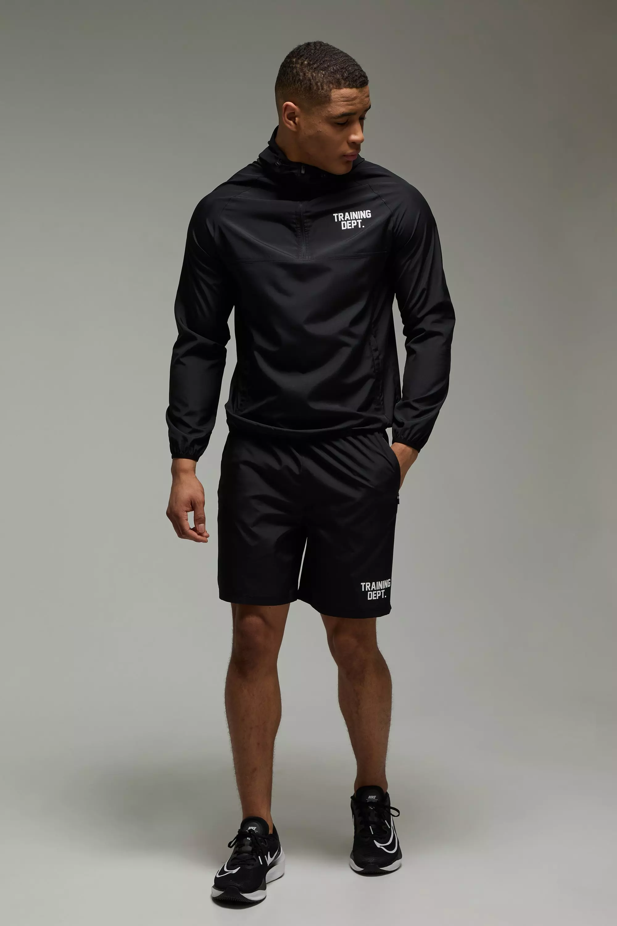 Black Training Dept Woven Short Tracksuit alternative image