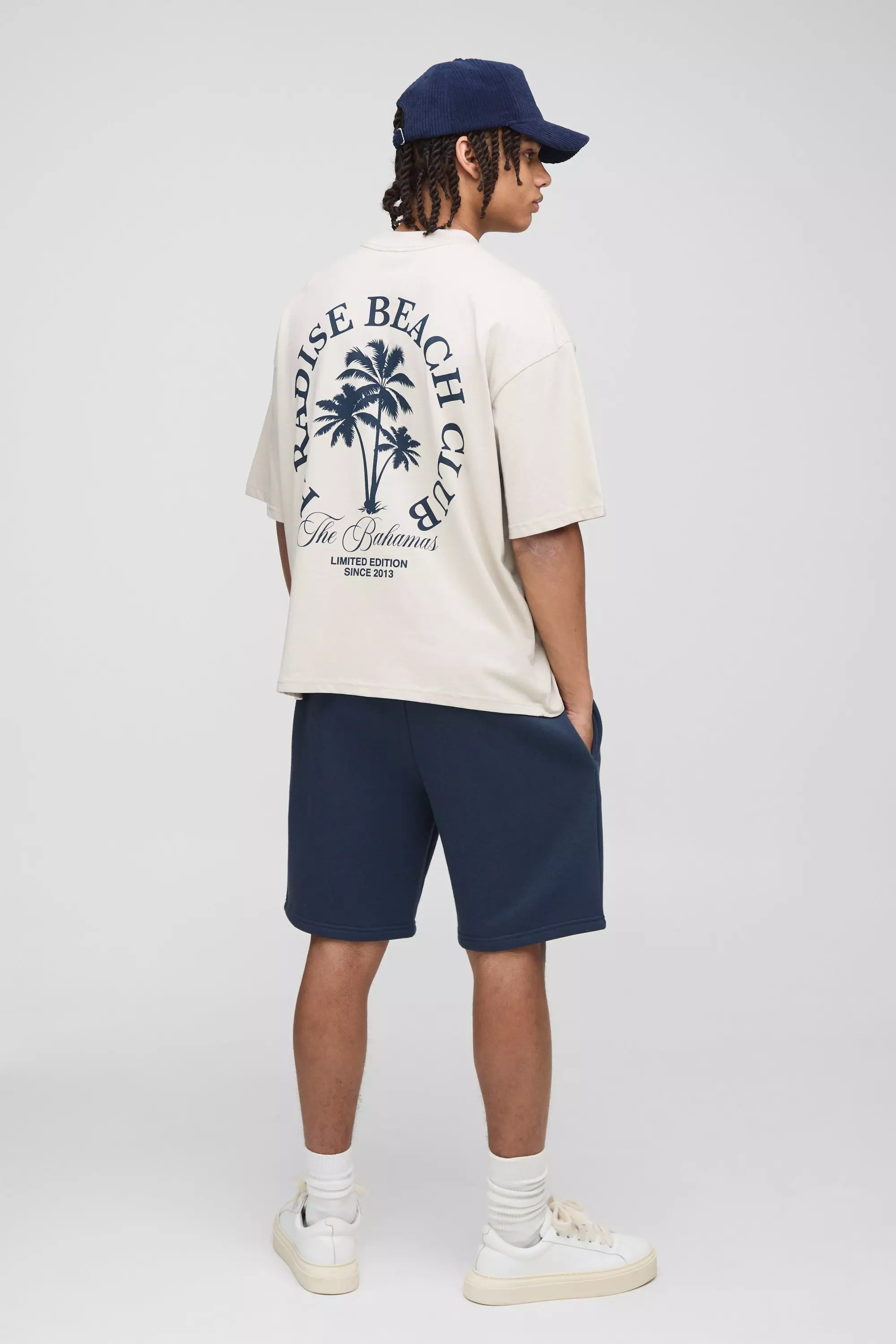 Men's Stone Palm Springs Textured T-shirt | Primark