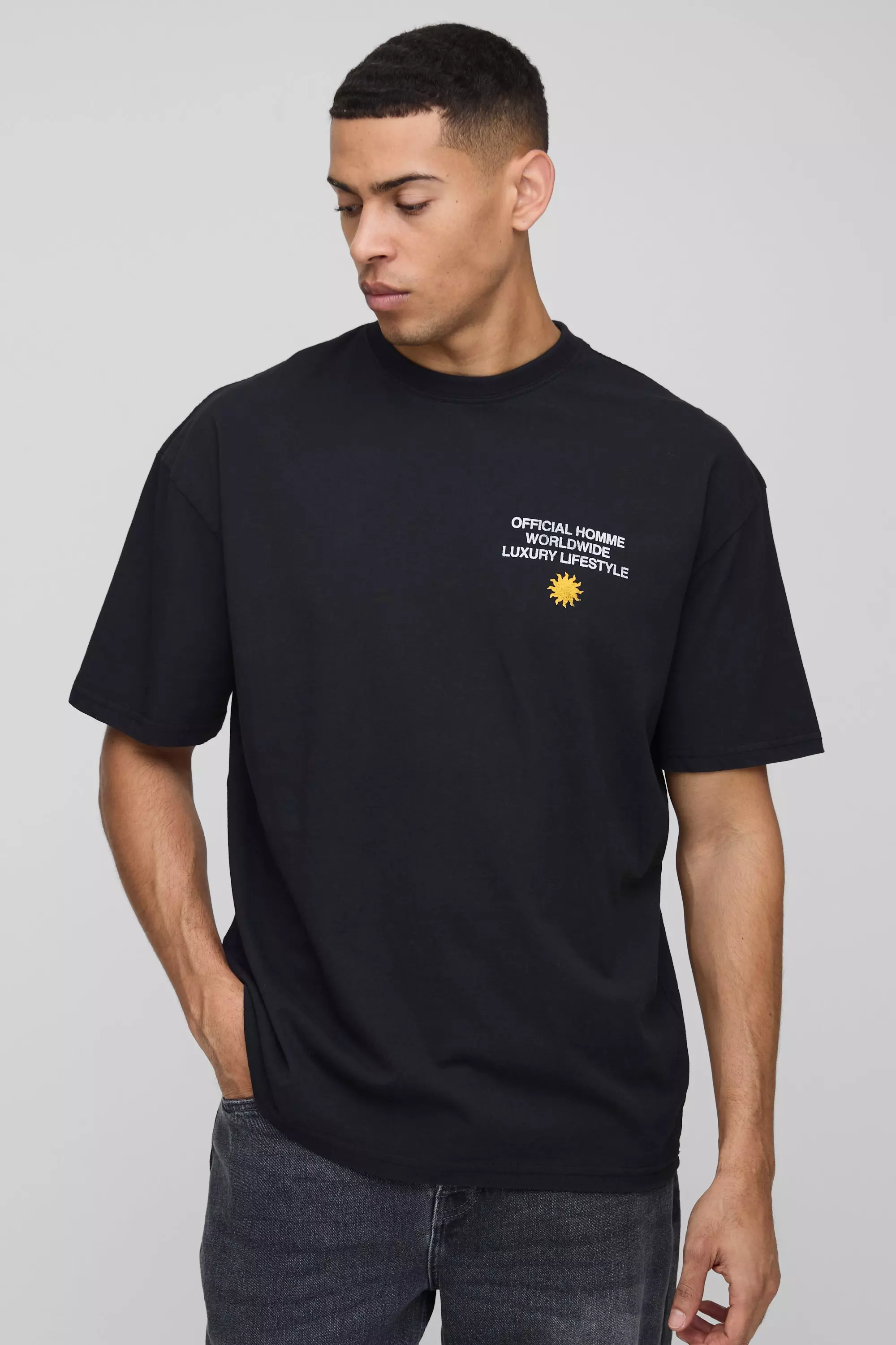 Oversized Ibiza Sunset Chaser Graphic T-Shirt | boohooMAN USA