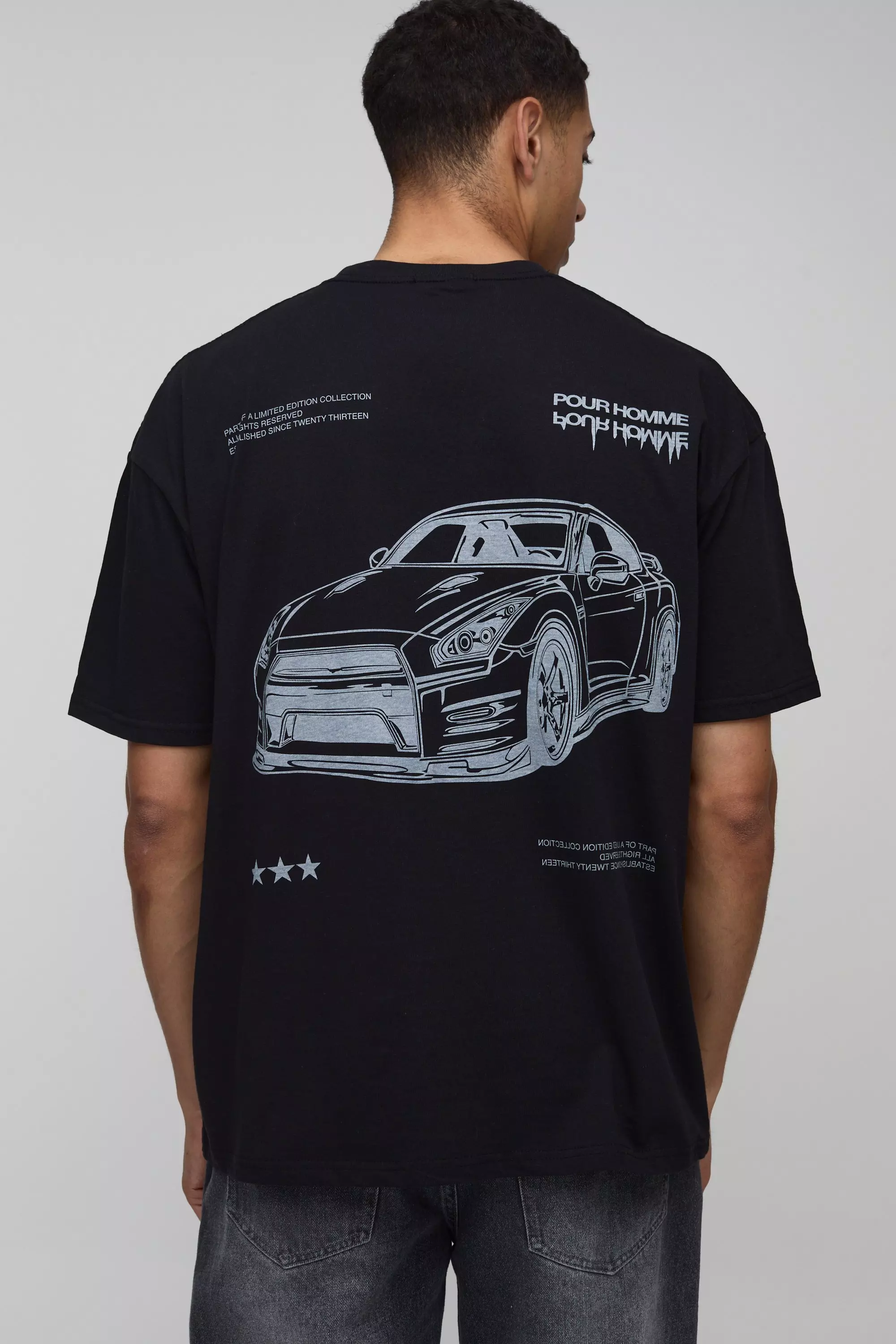 Oversize T-Shirt mit Auto-Print, Black alternatives Bild