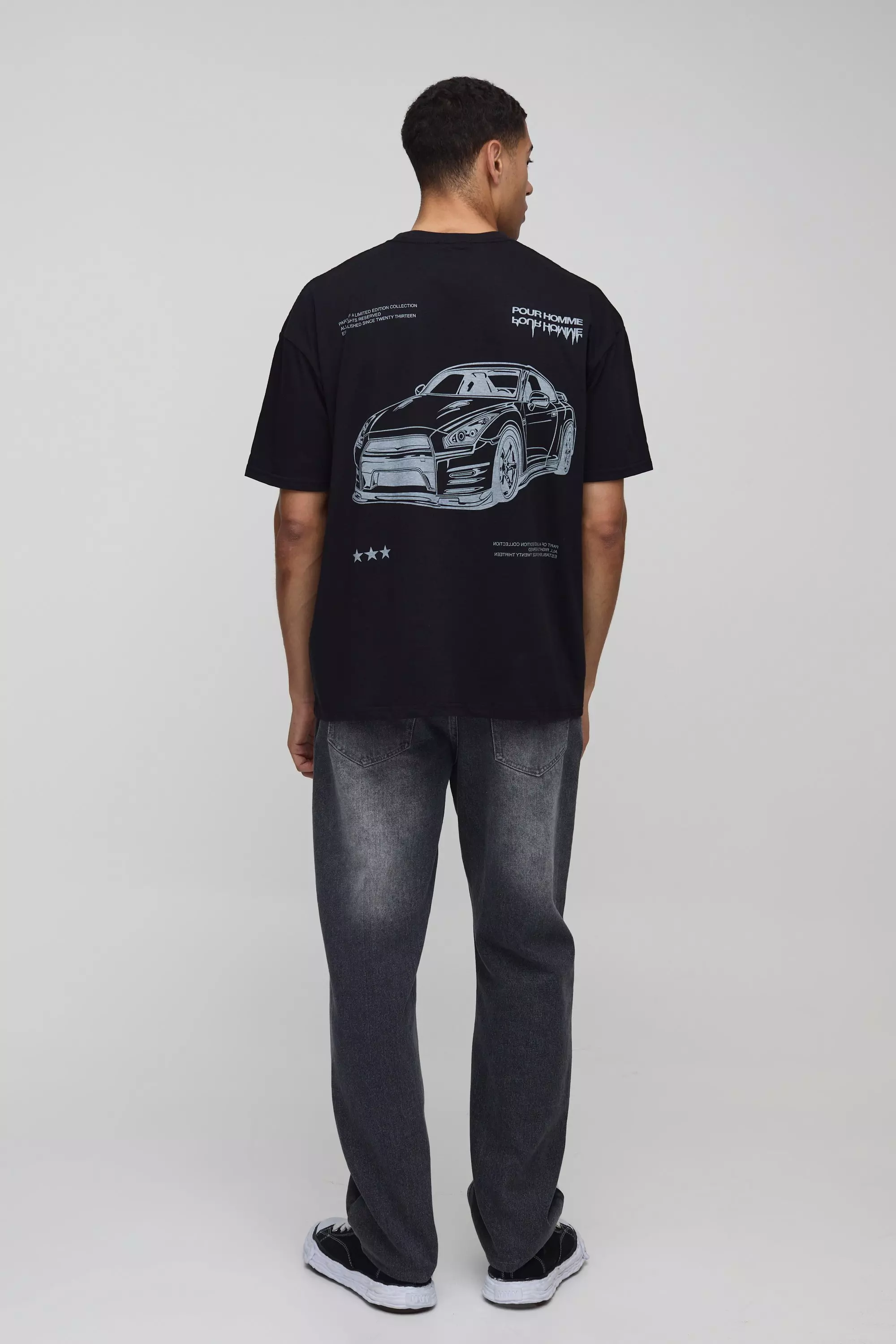 Oversize T-Shirt mit Auto-Print, Black alternatives Bild
