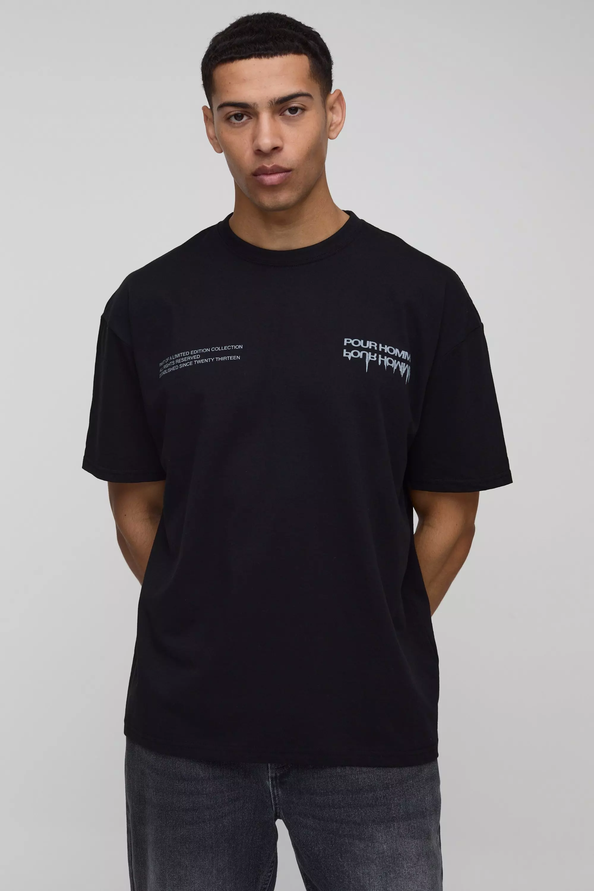 Oversize T-Shirt mit Auto-Print, Black alternatives Bild
