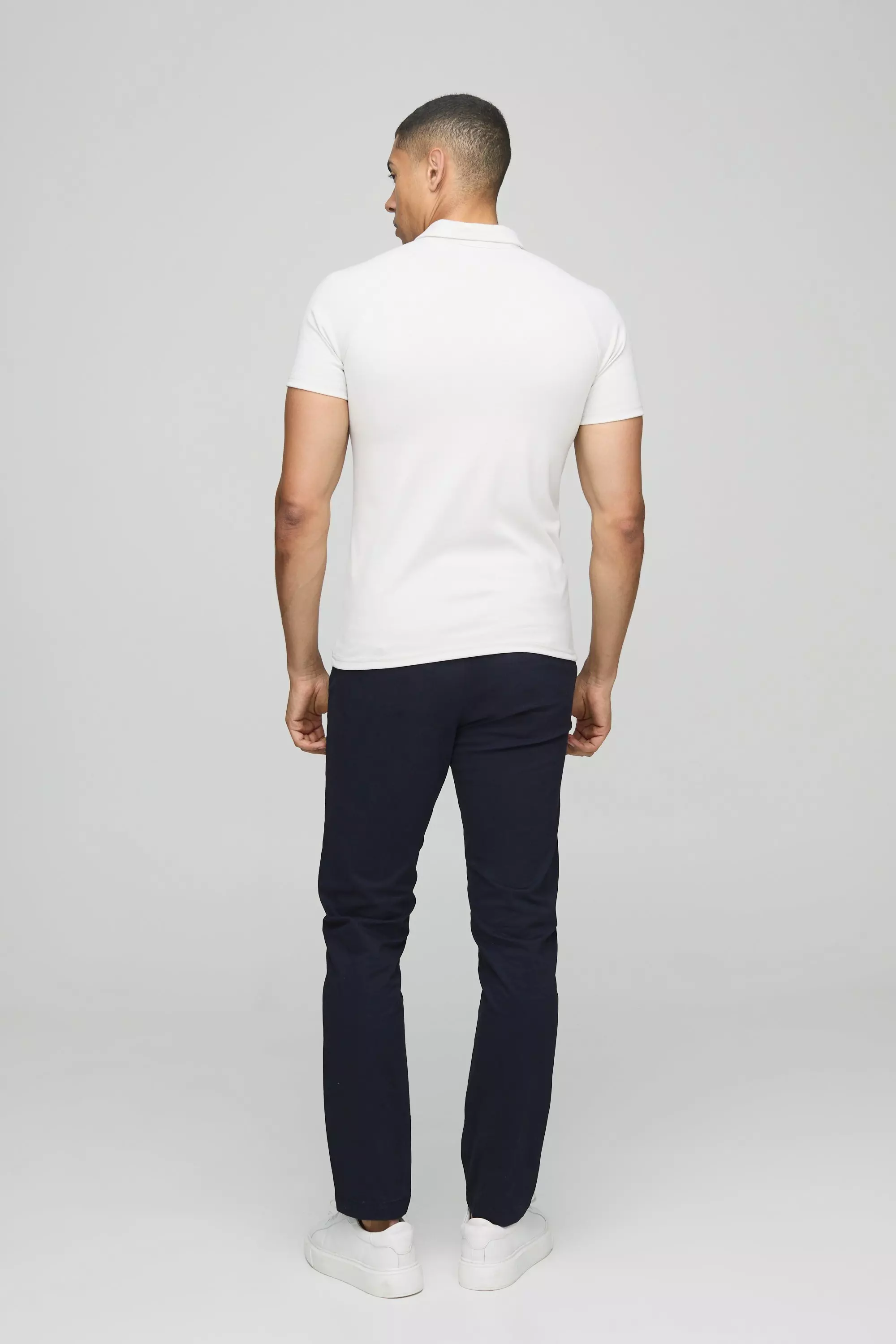 Muscle-Fit Poloshirt, Grey alternatives Bild