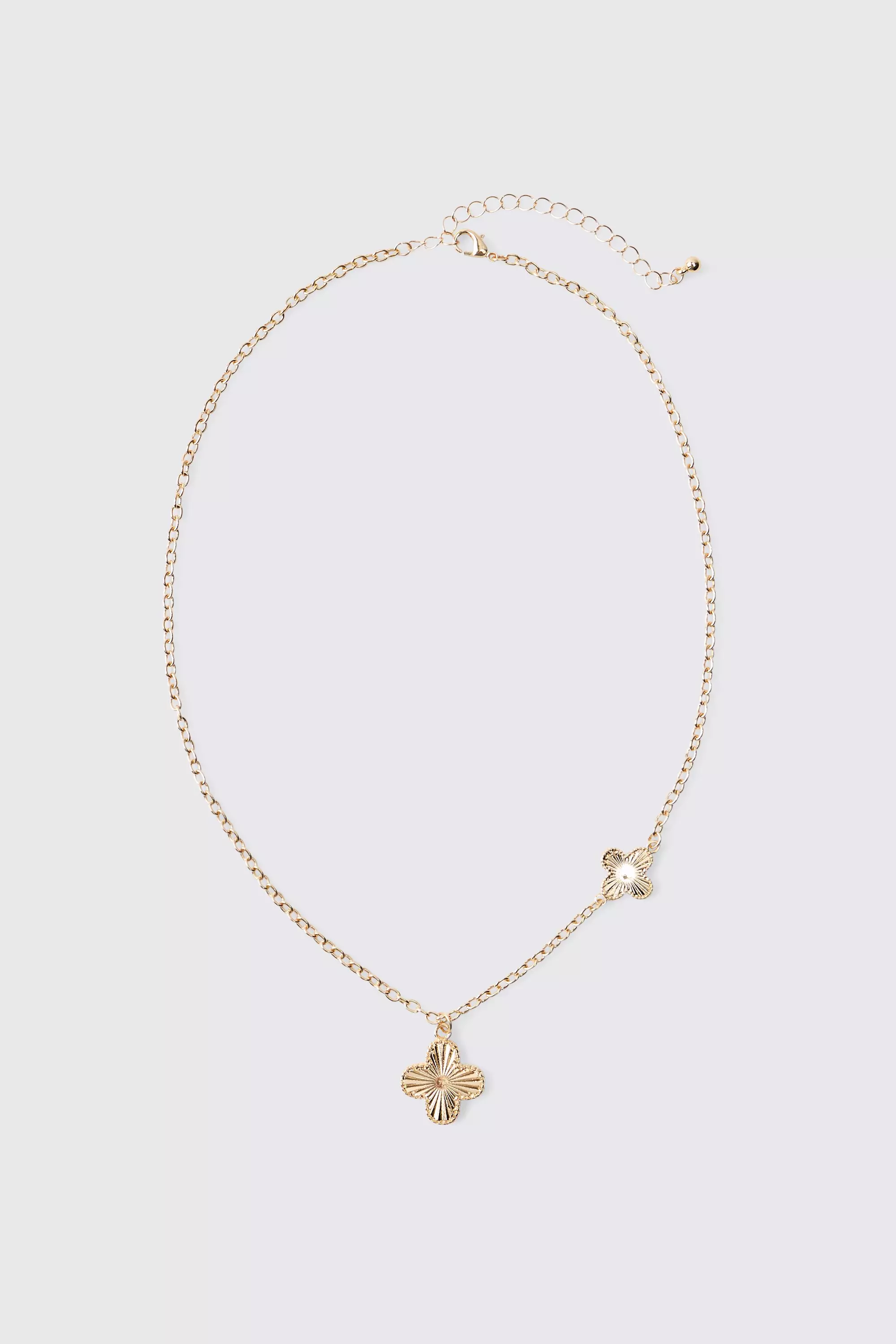 Collana color oro con trifoglio, Gold immagine alternativa