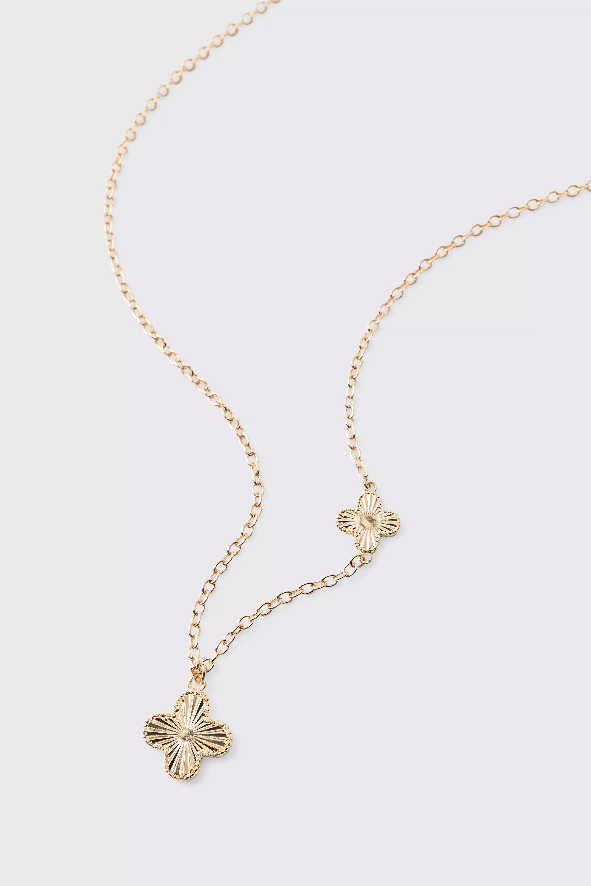 Collana color oro con trifoglio, Gold immagine alternativa