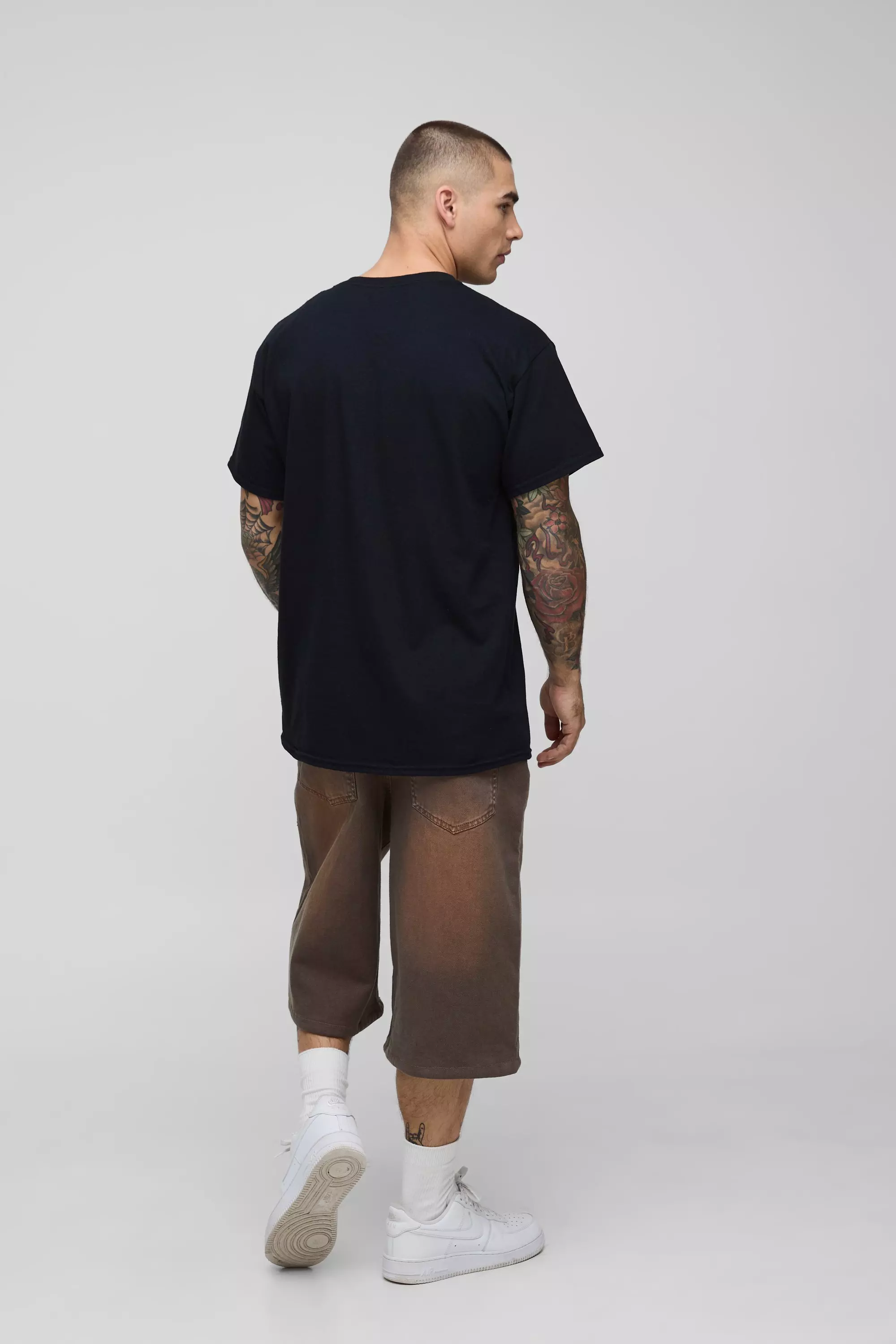 Black Oversized Gelicenseerd Wu-Tang T-Shirt alternatieve afbeelding