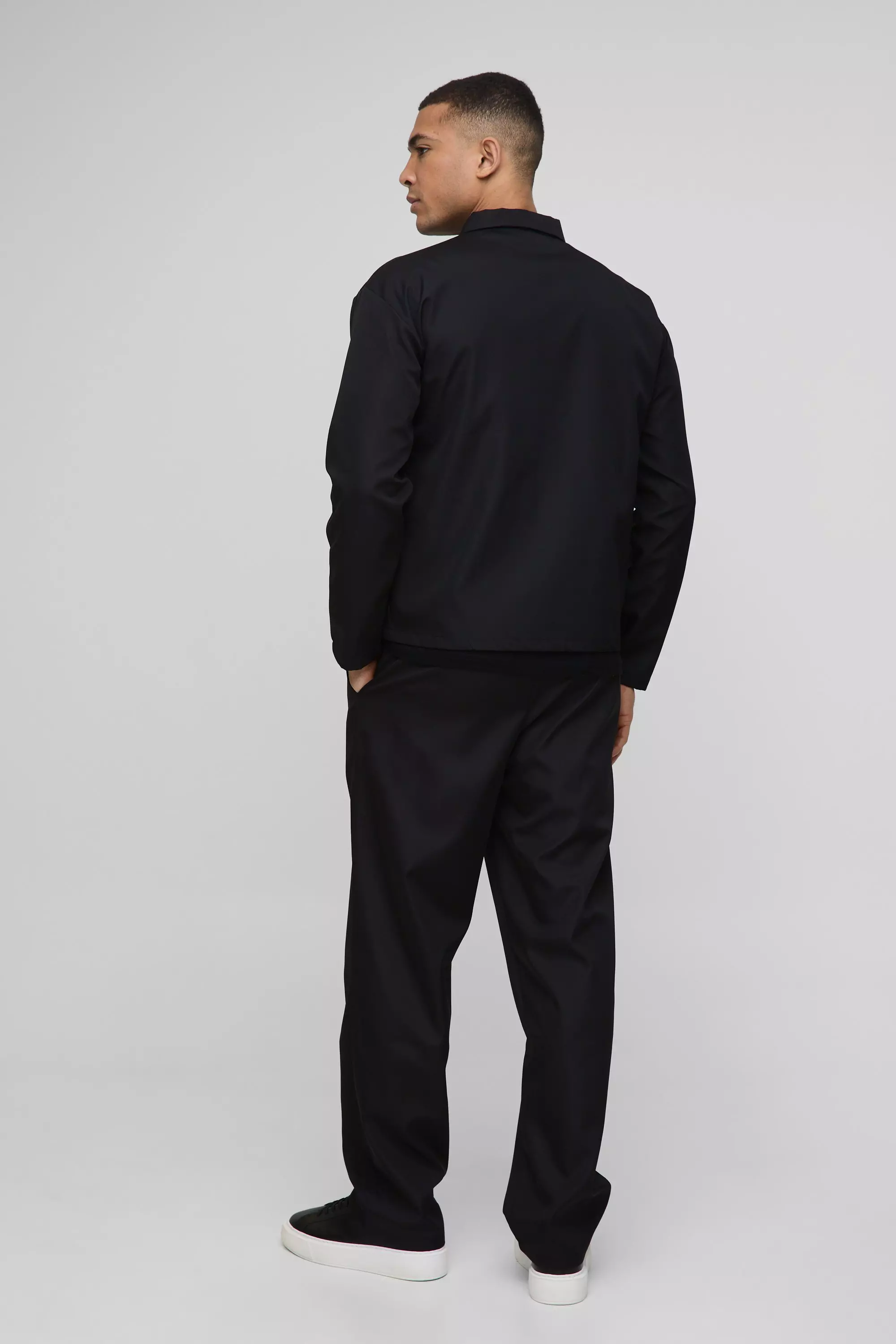 Set giacca con colletto e zip, Black immagine alternativa