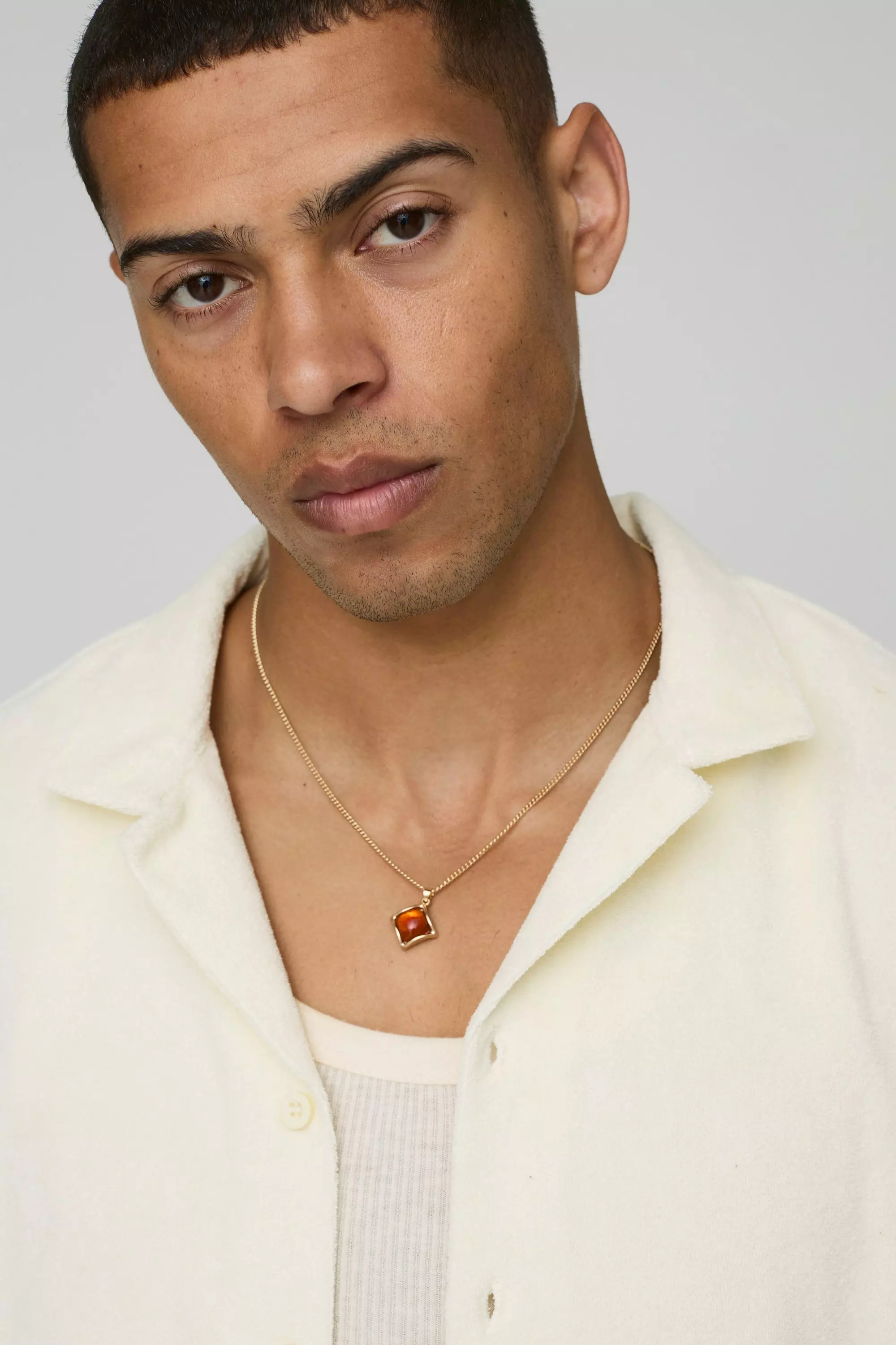White Oversized Revere Collar Short Sleeve Shirt alternative image
